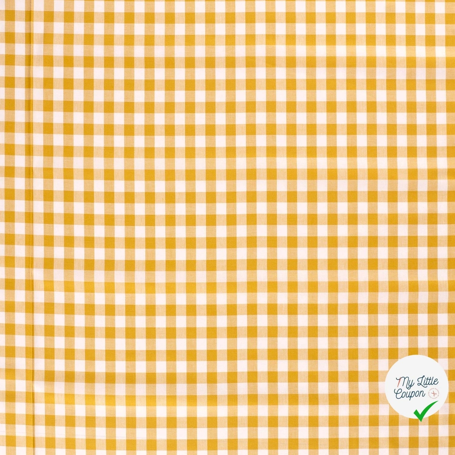 VICHY GROS CARREAUX COTON OCRE - My Little Coupon