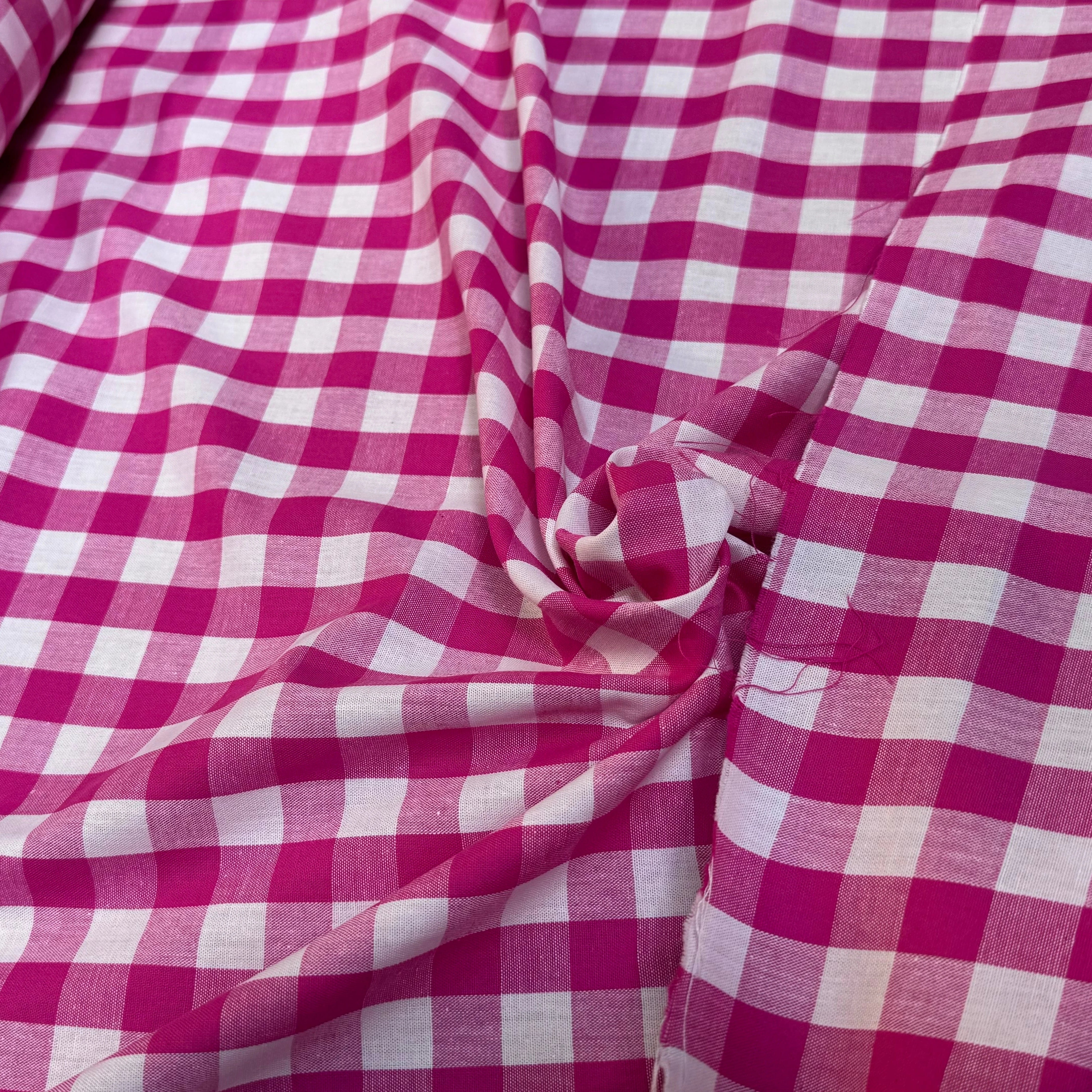VICHY GROS CARREAUX COTON ROSE 05583/017 - My Little Coupon