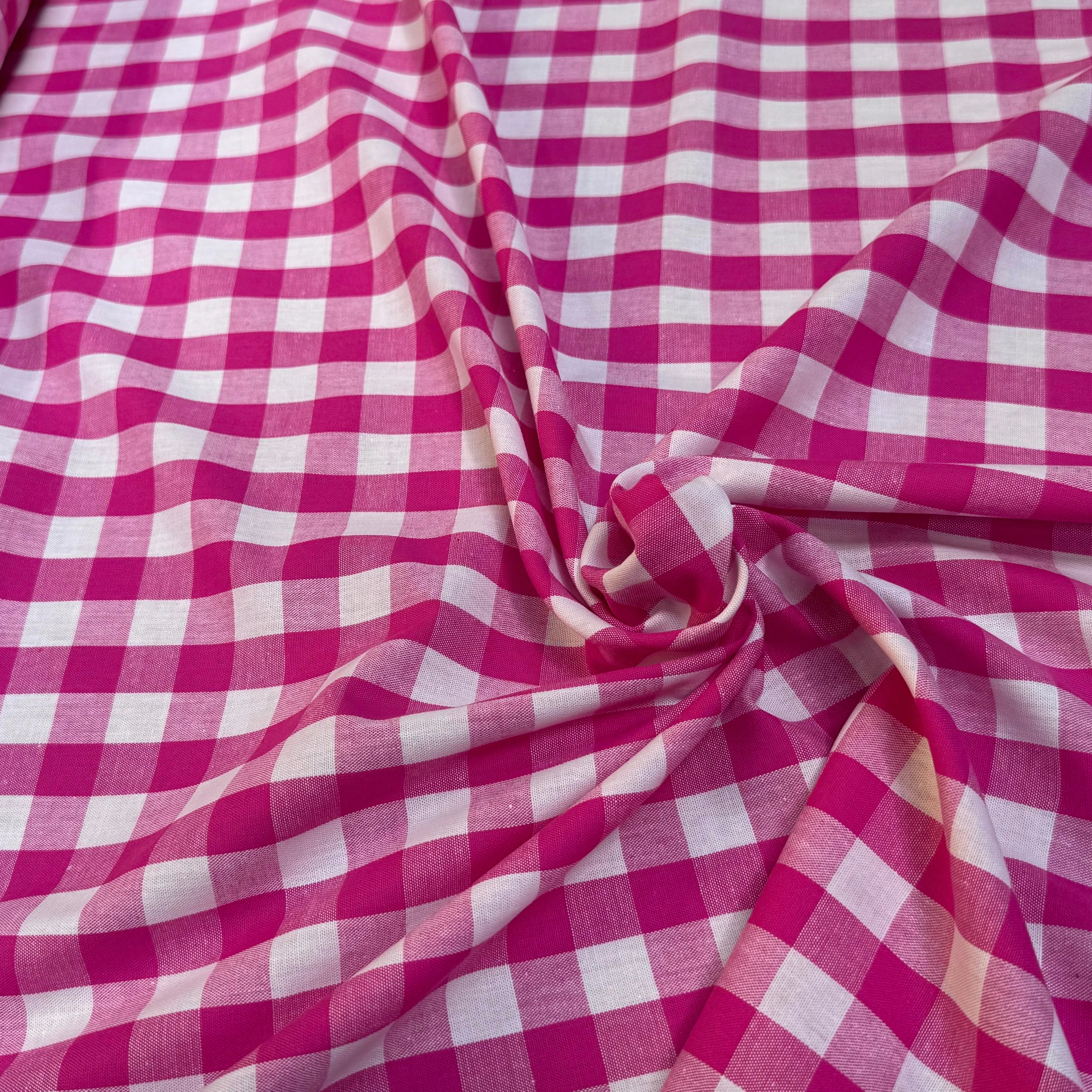 VICHY GROS CARREAUX COTON ROSE 05583/017 - My Little Coupon