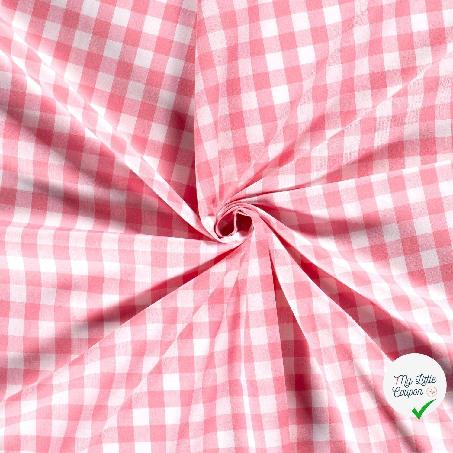 VICHY GROS CARREAUX COTON ROSE - My Little Coupon