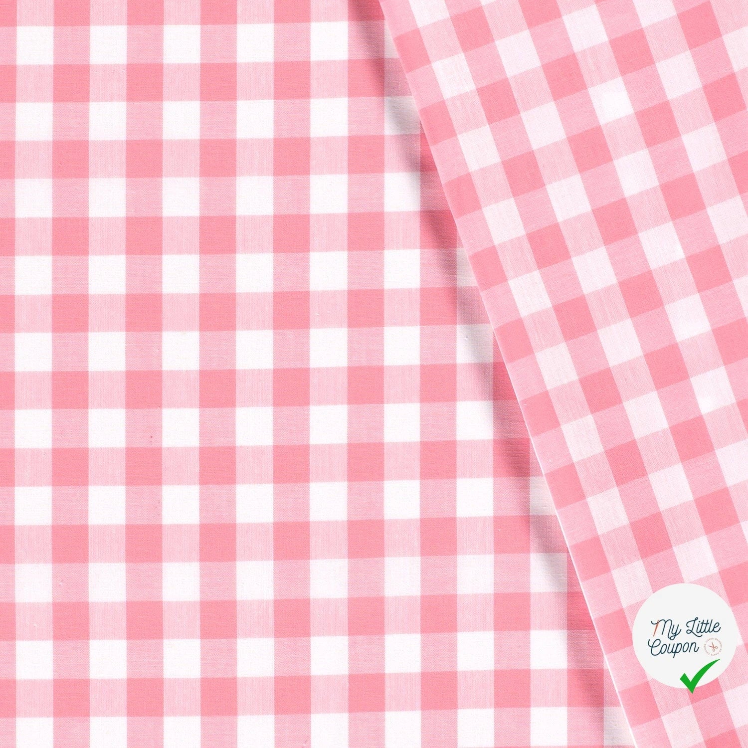 VICHY GROS CARREAUX COTON ROSE - My Little Coupon
