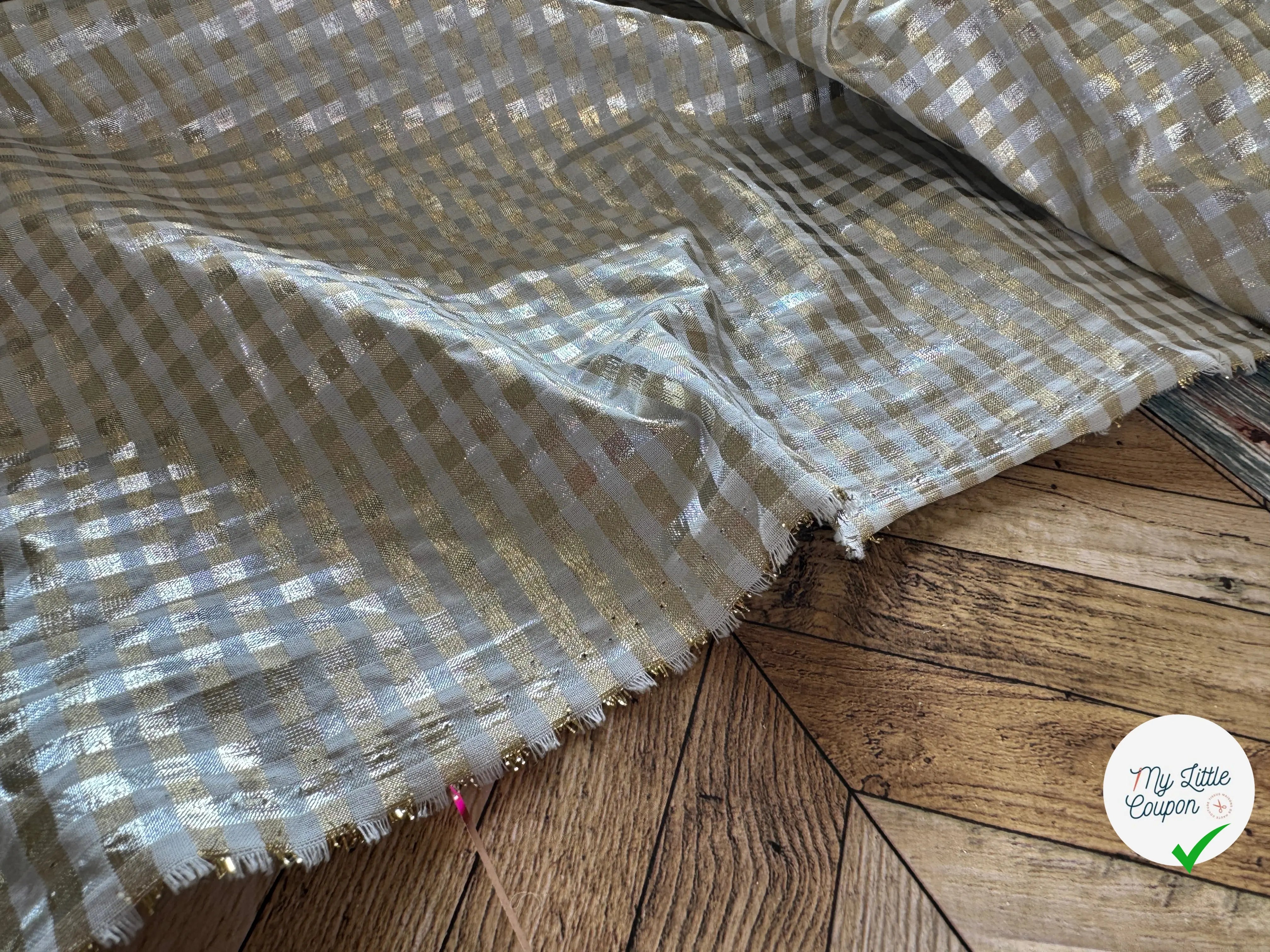 VICHY LAMÉ OR & LUNE 67%COTON - My Little Coupon