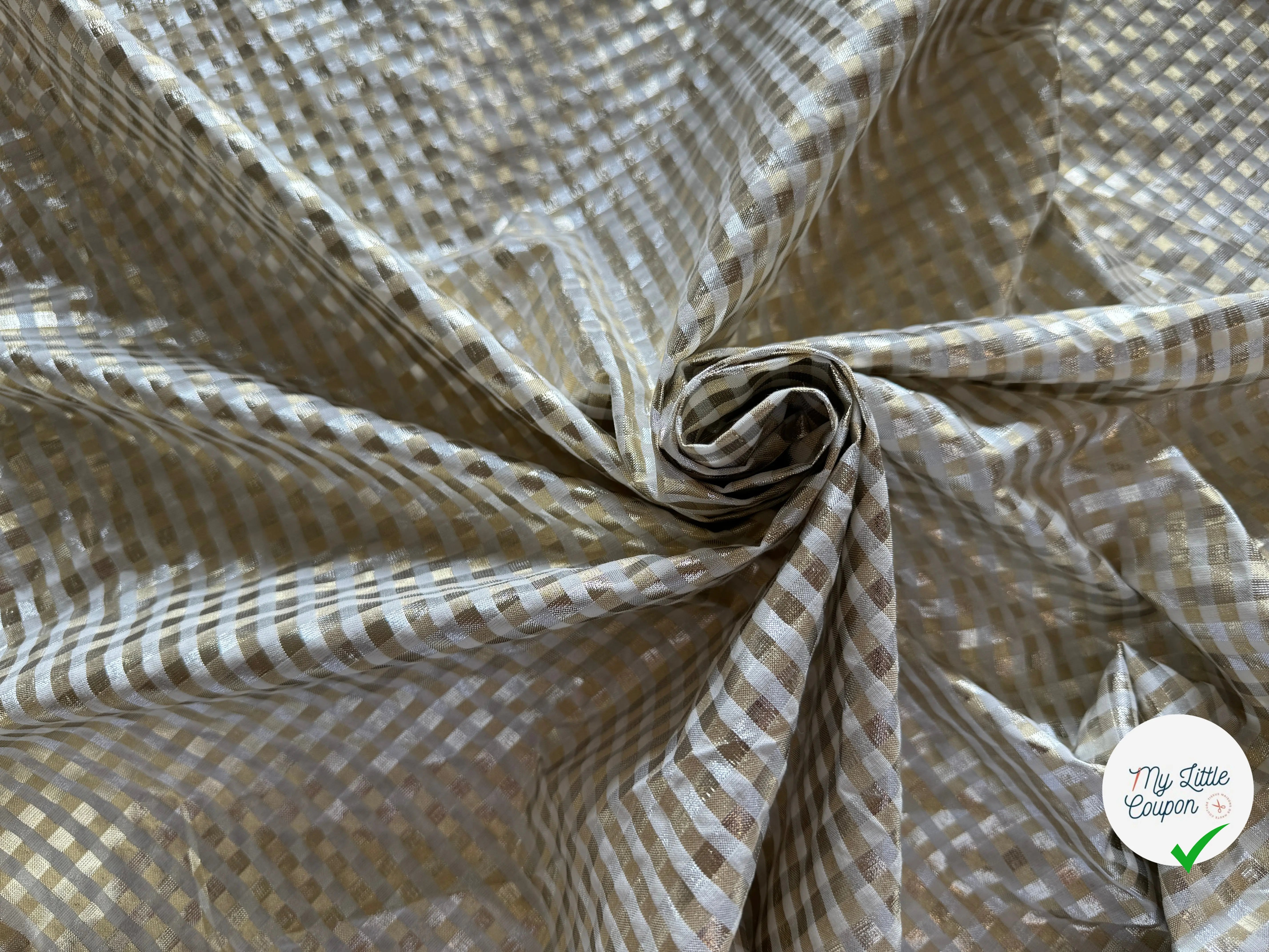 VICHY LAMÉ OR & LUNE 67%COTON - My Little Coupon