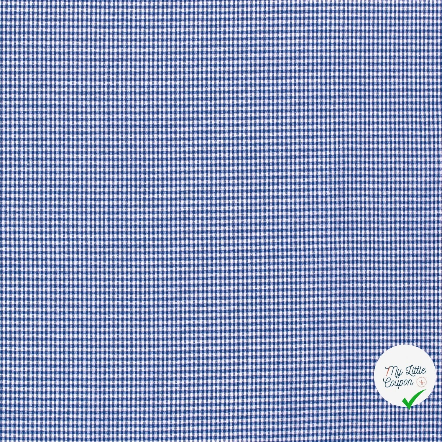 VICHY MINI CARREAUX COTON COBALT - My Little Coupon