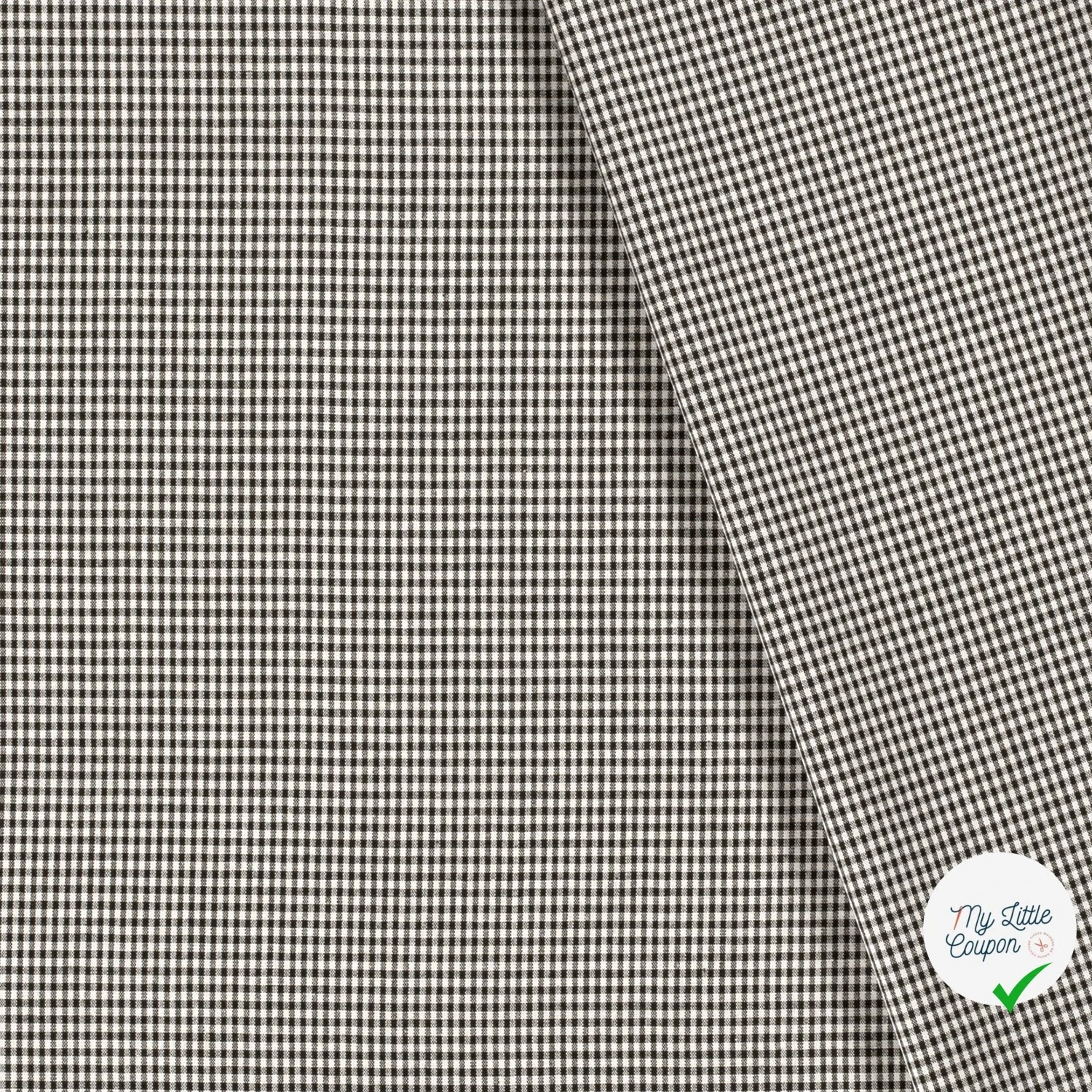 VICHY MINI CARREAUX COTON NOIR - My Little Coupon