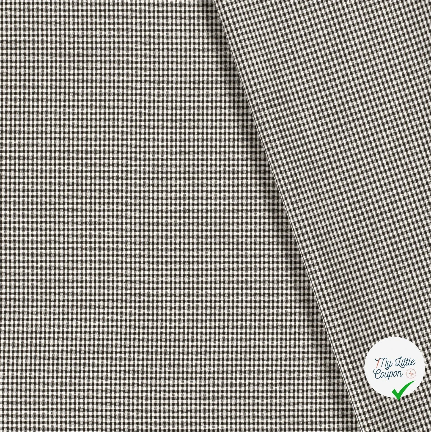 VICHY MINI CARREAUX COTON NOIR - My Little Coupon