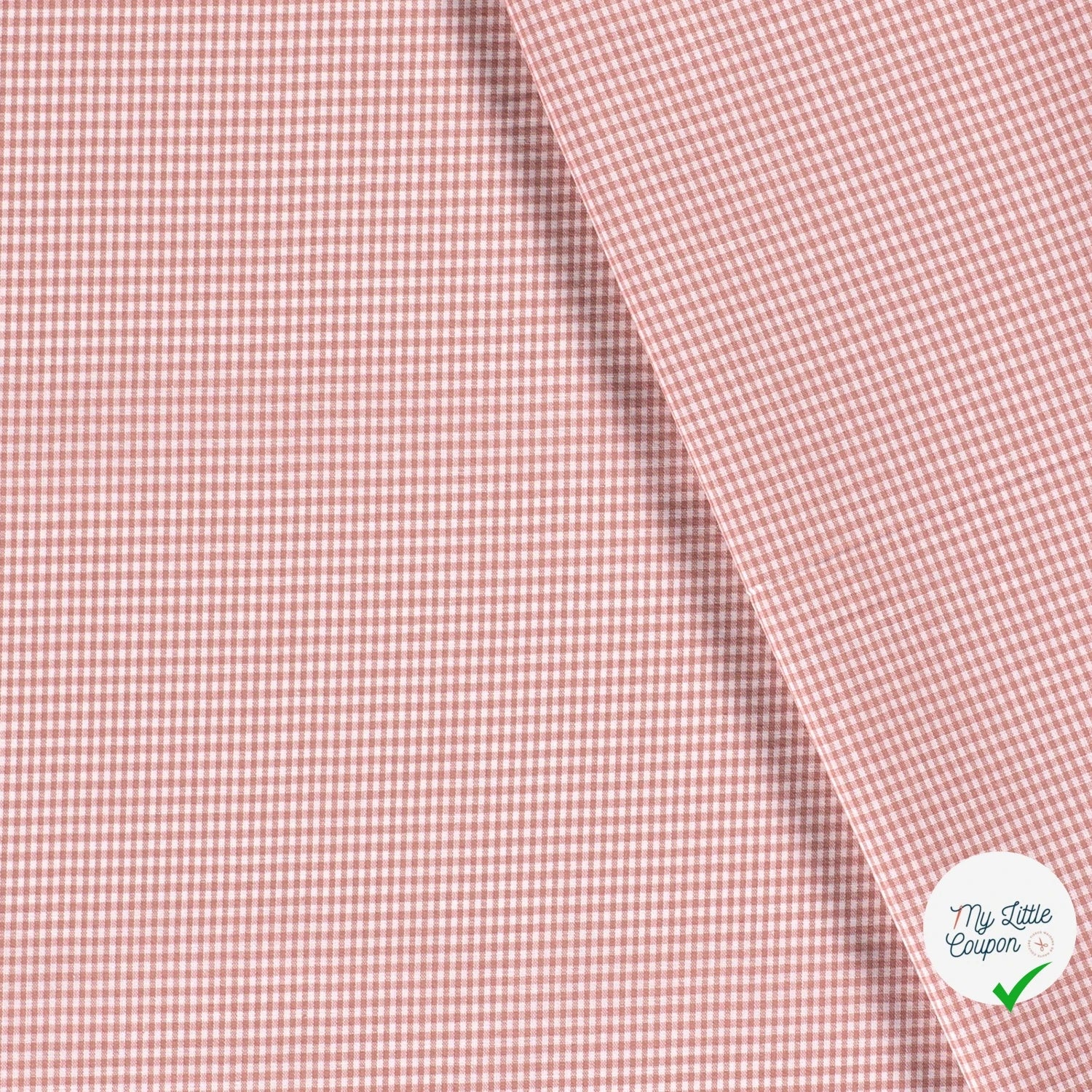 VICHY MINI CARREAUX COTON ROSE CHOCO - My Little Coupon