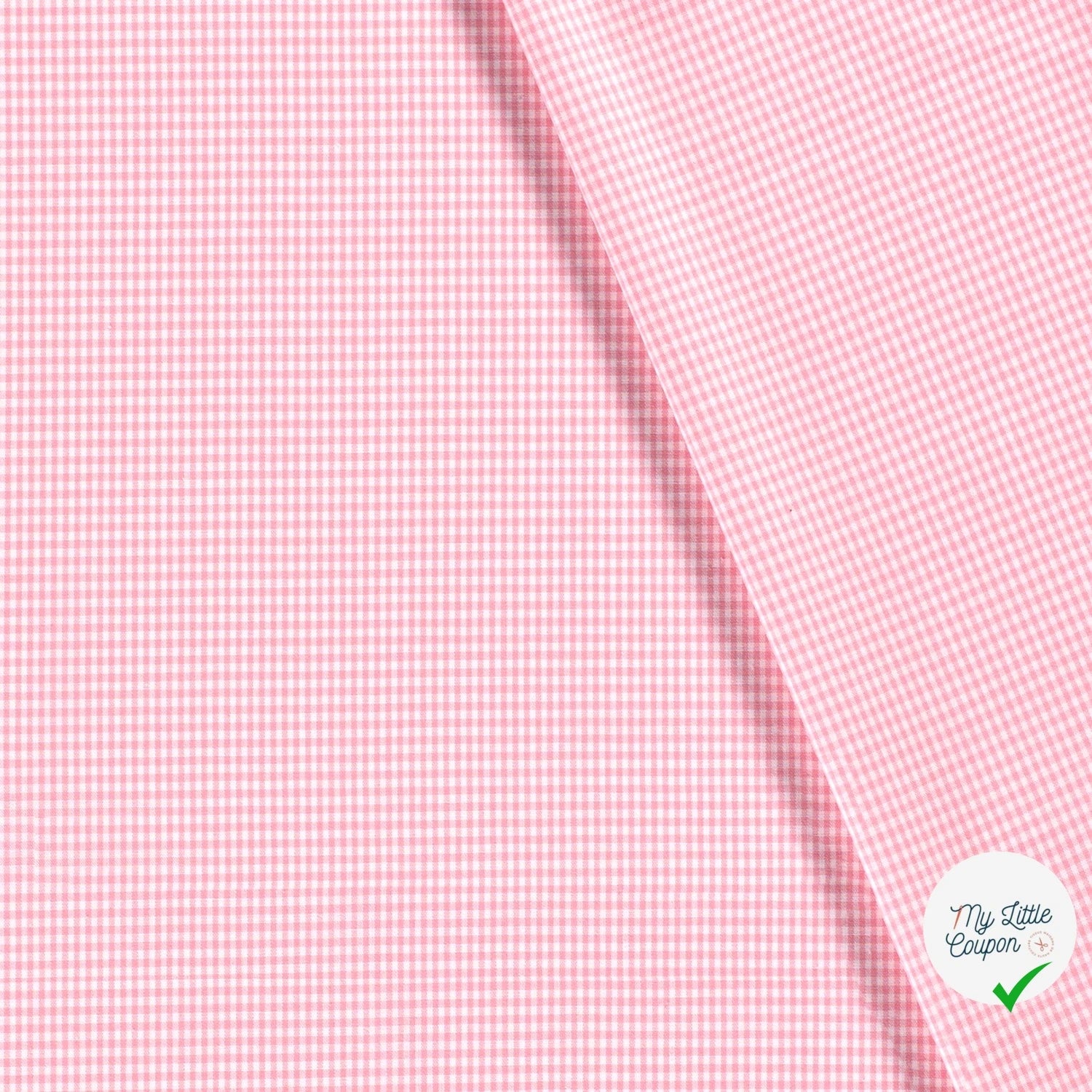 VICHY MINI CARREAUX COTON ROSE - My Little Coupon