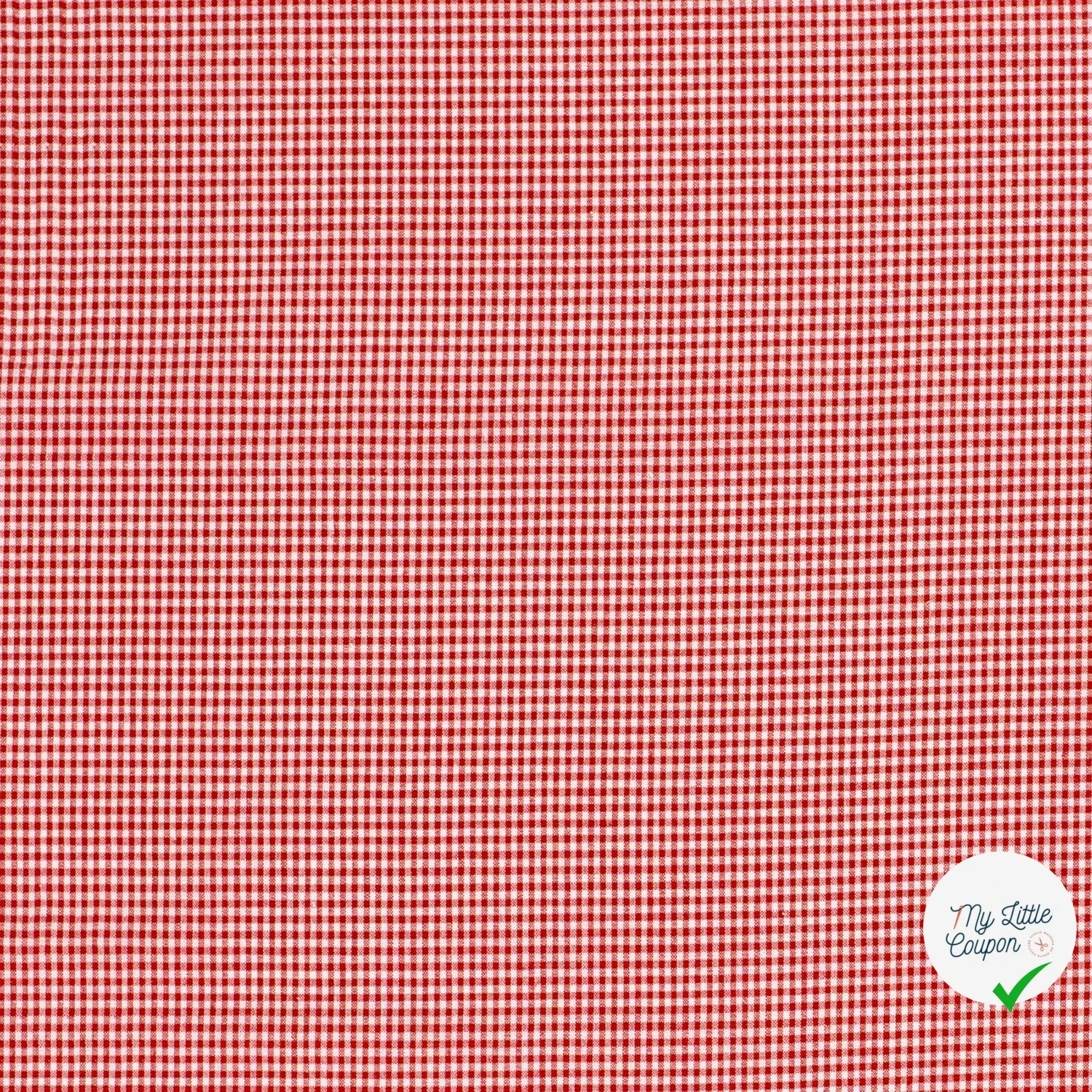 VICHY MINI CARREAUX COTON ROUGE - My Little Coupon