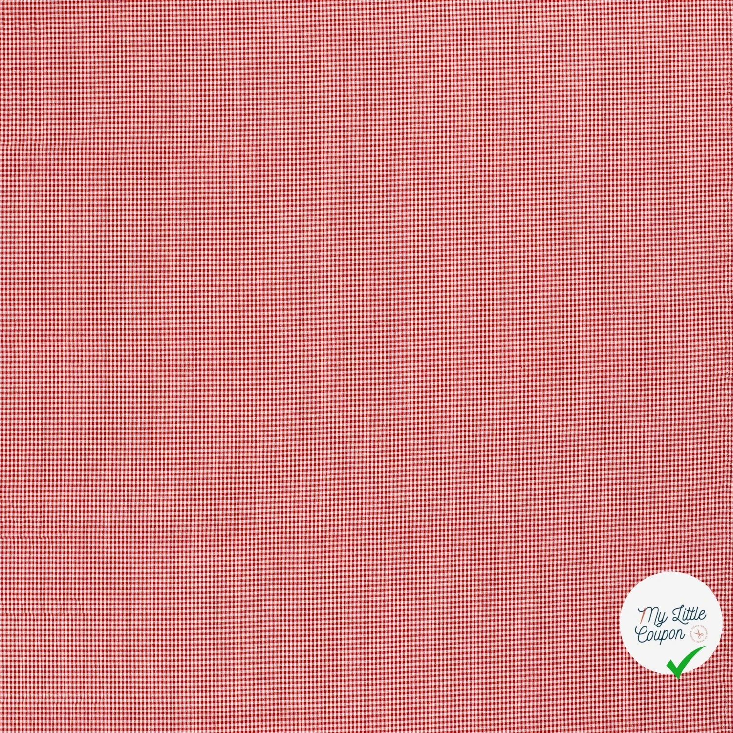 VICHY MINI CARREAUX COTON ROUGE - My Little Coupon