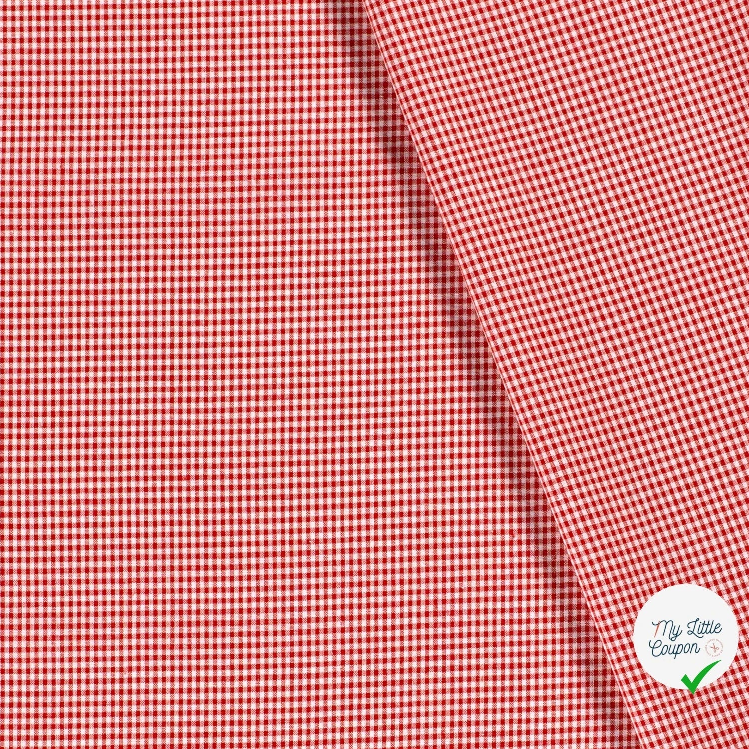 VICHY MINI CARREAUX COTON ROUGE - My Little Coupon