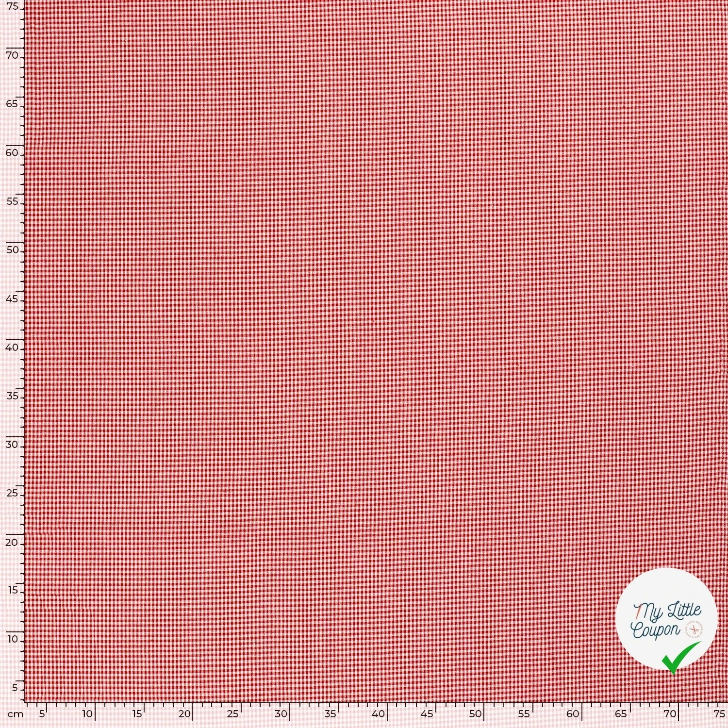 VICHY MINI CARREAUX COTON ROUGE - My Little Coupon