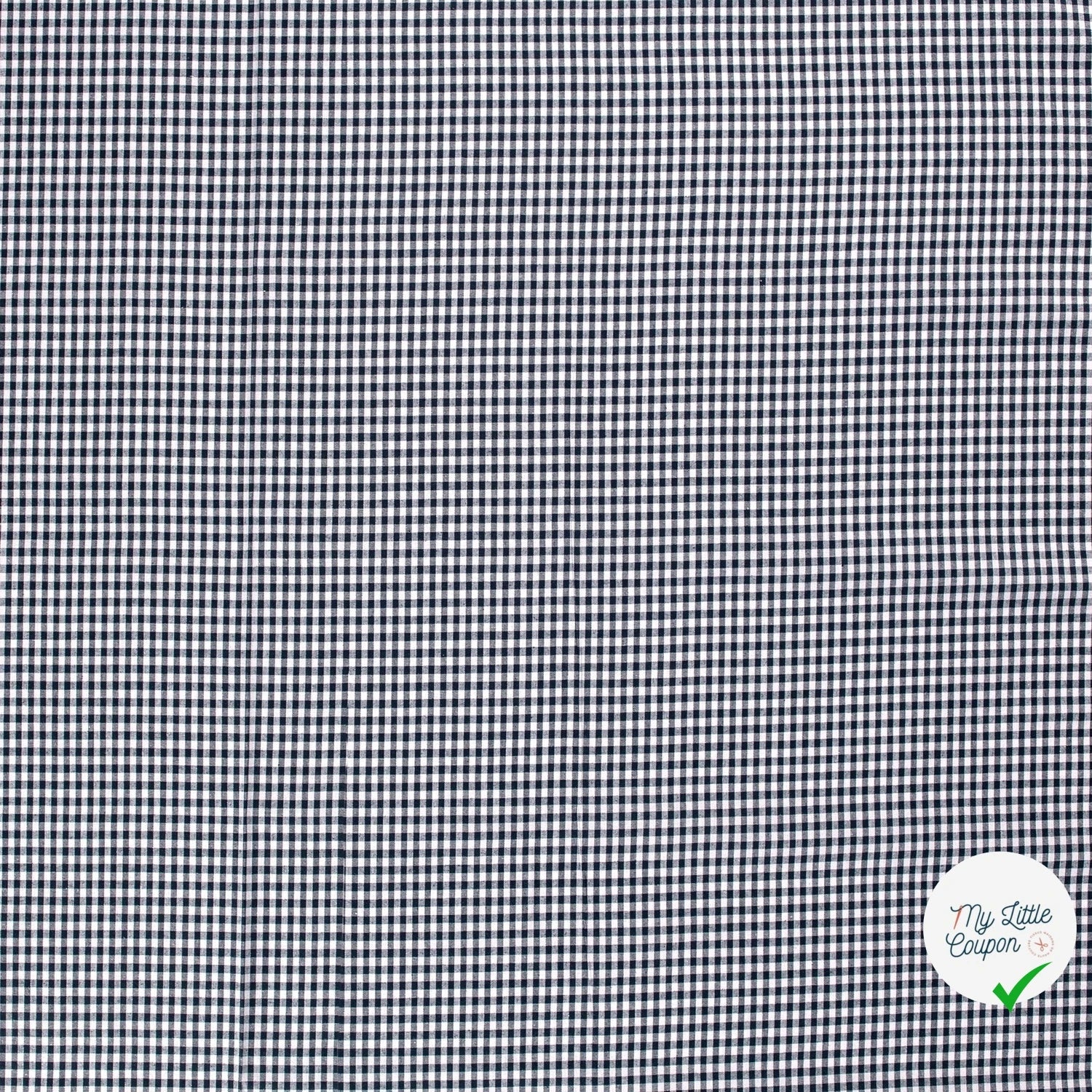 VICHY PETITS CARREAUX COTON BLEU MARINE - My Little Coupon