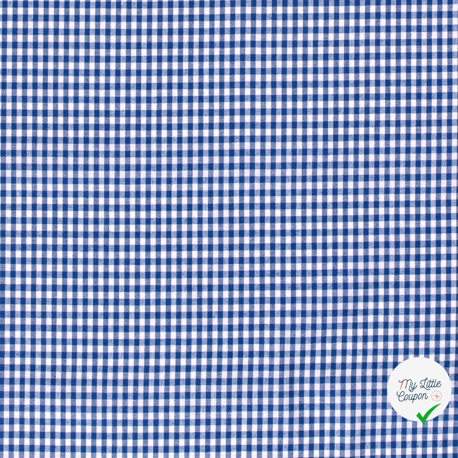 Vichy petits carreaux coton cobalt