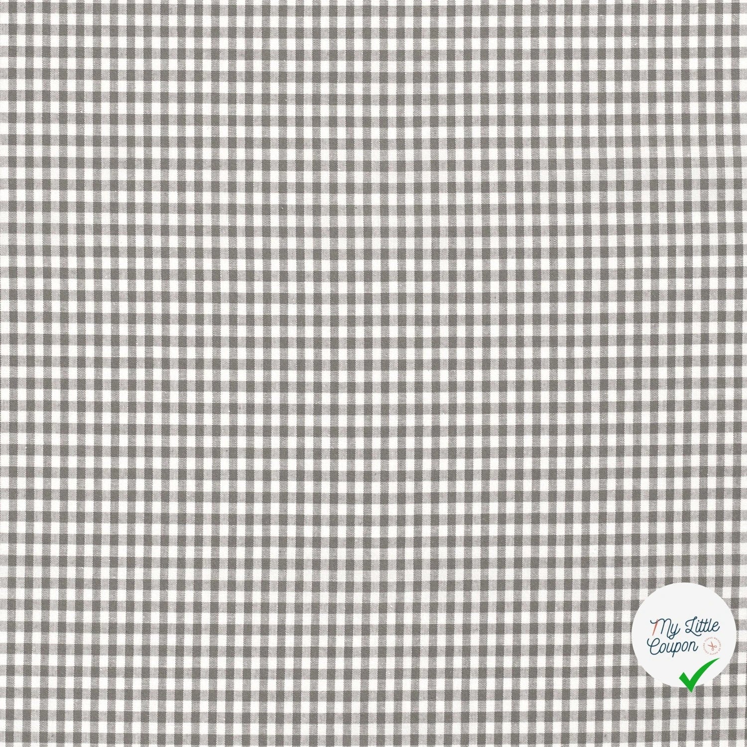 VICHY PETITS CARREAUX COTON GRIS FONCÉ - My Little Coupon