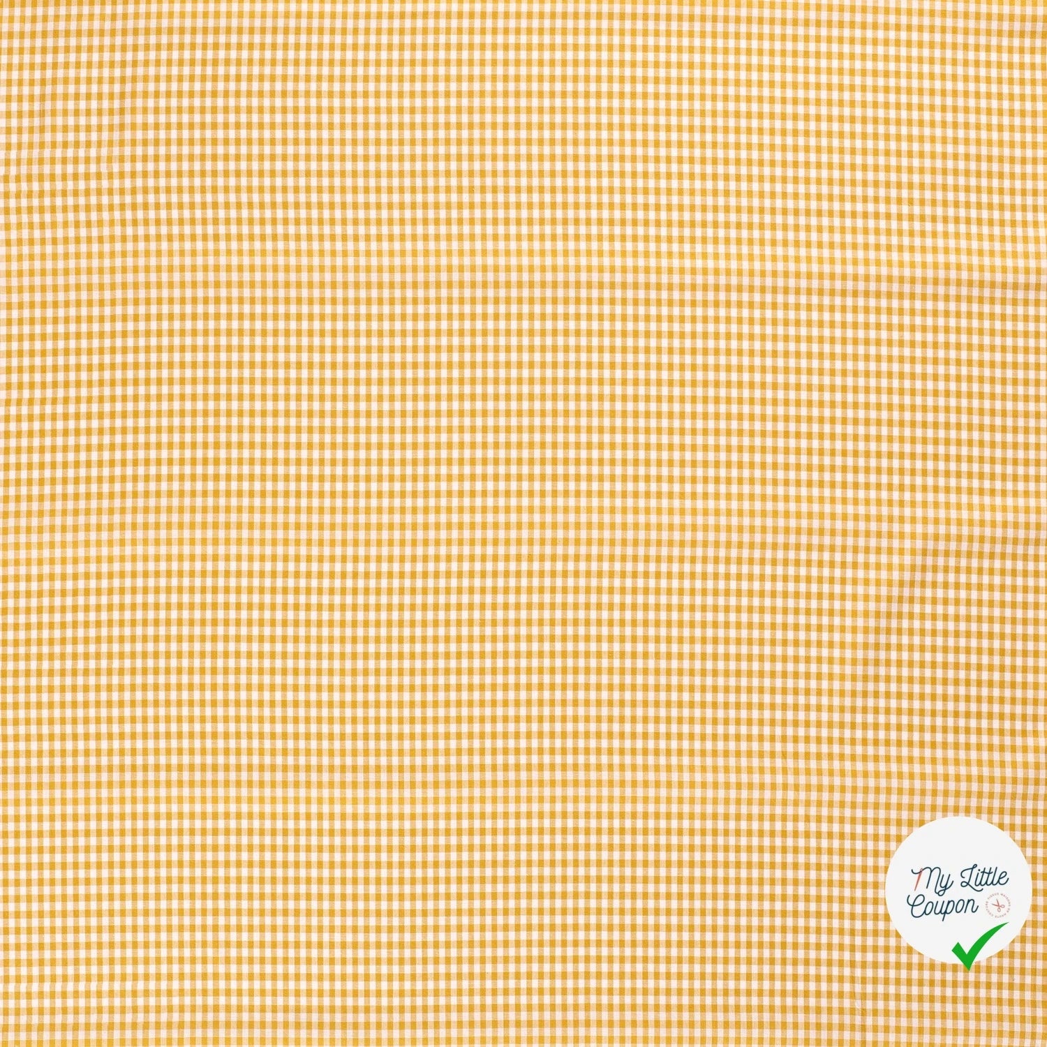 VICHY PETITS CARREAUX COTON OCRE - My Little Coupon