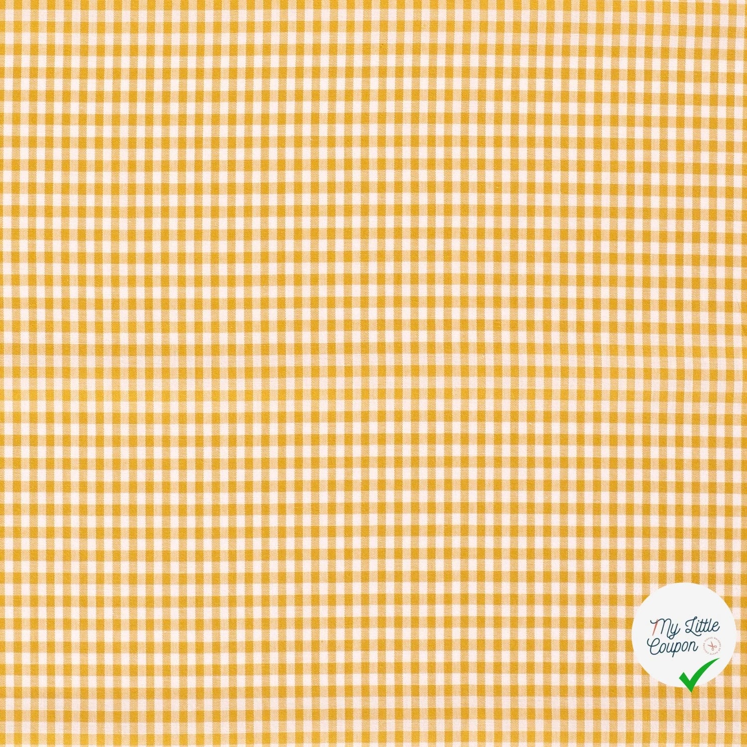 VICHY PETITS CARREAUX COTON OCRE - My Little Coupon