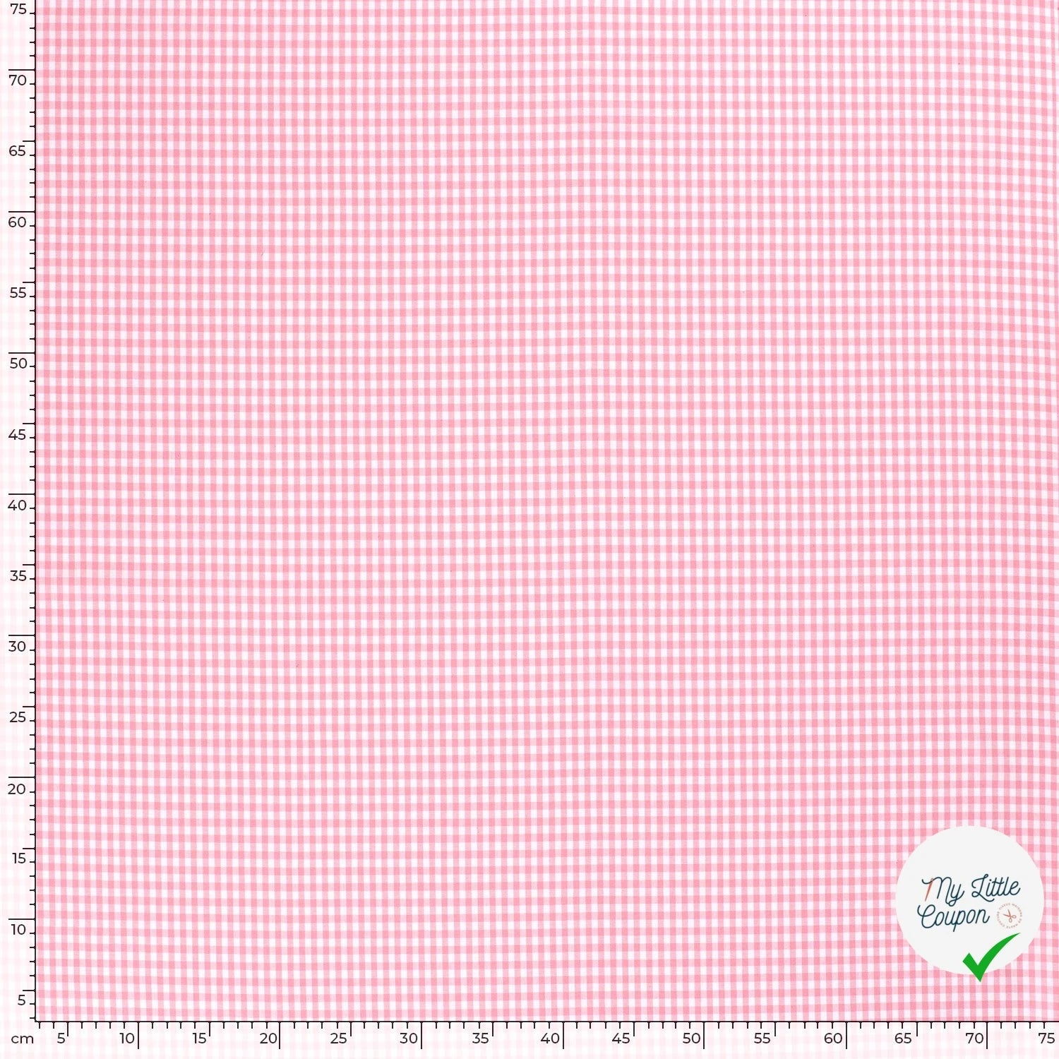 VICHY PETITS CARREAUX COTON ROSE - My Little Coupon
