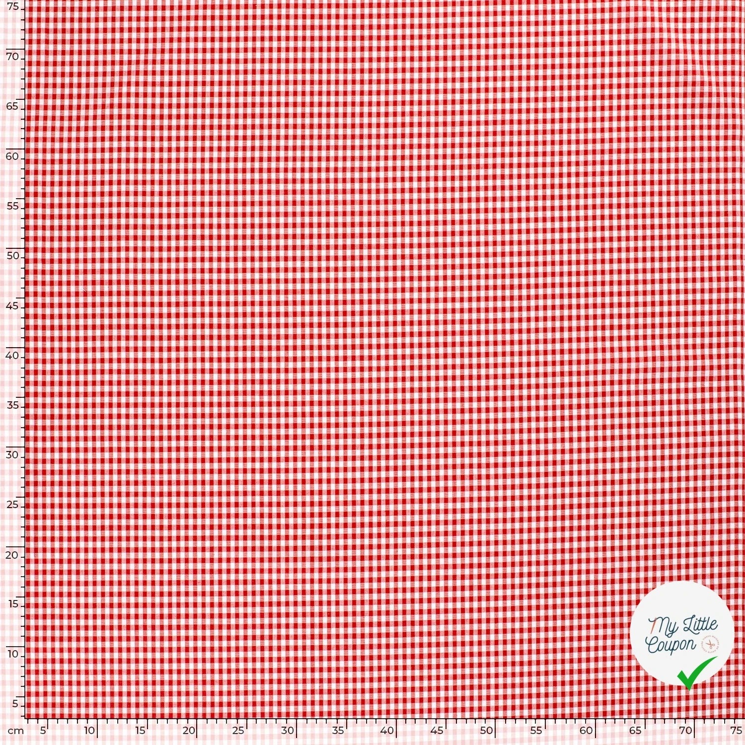 VICHY PETITS CARREAUX COTON ROUGE - My Little Coupon