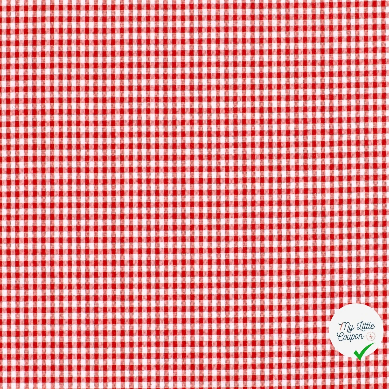 VICHY PETITS CARREAUX COTON ROUGE - My Little Coupon