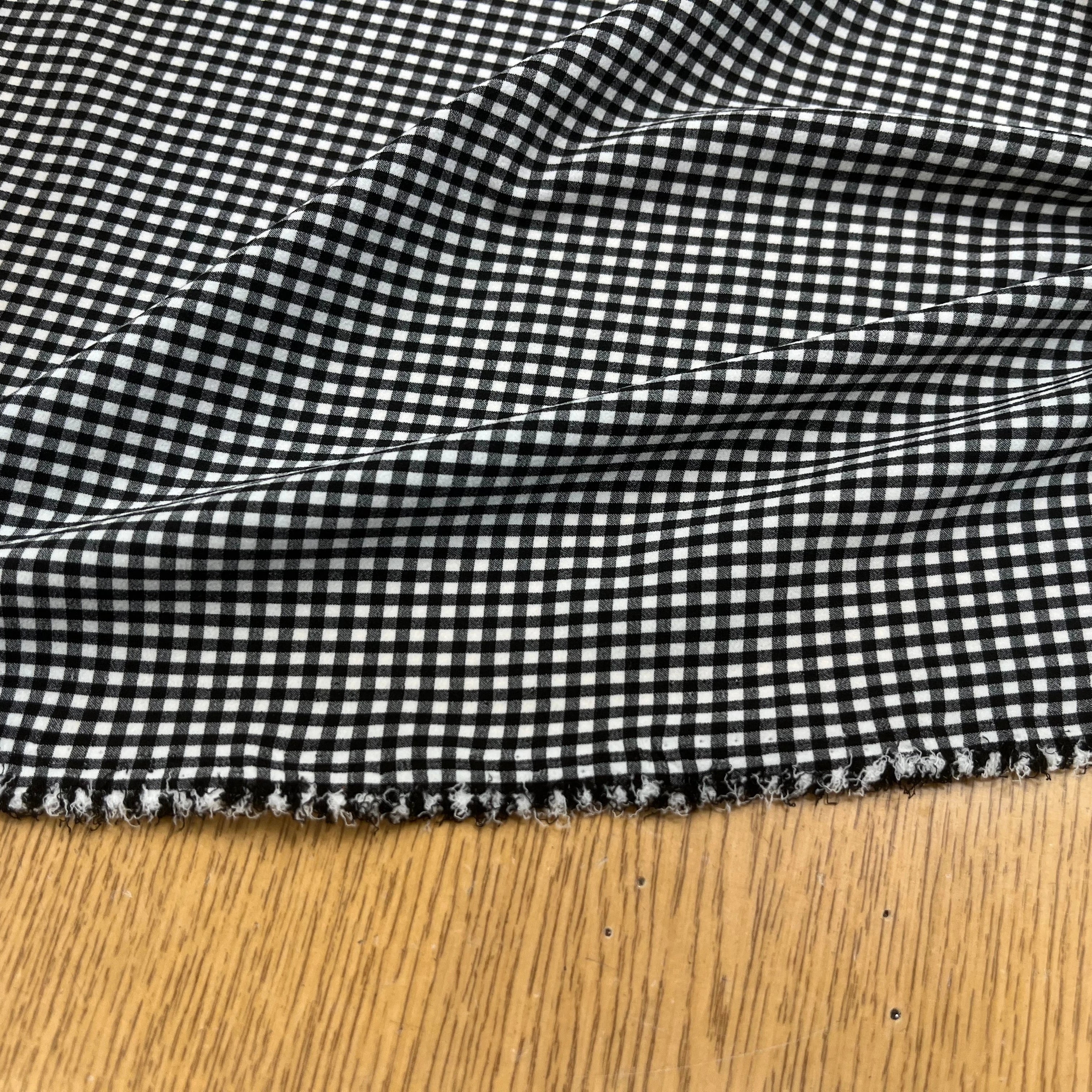 VICHY STRETCH NOIR ET BLANC 100% POLYESTER - My Little Coupon