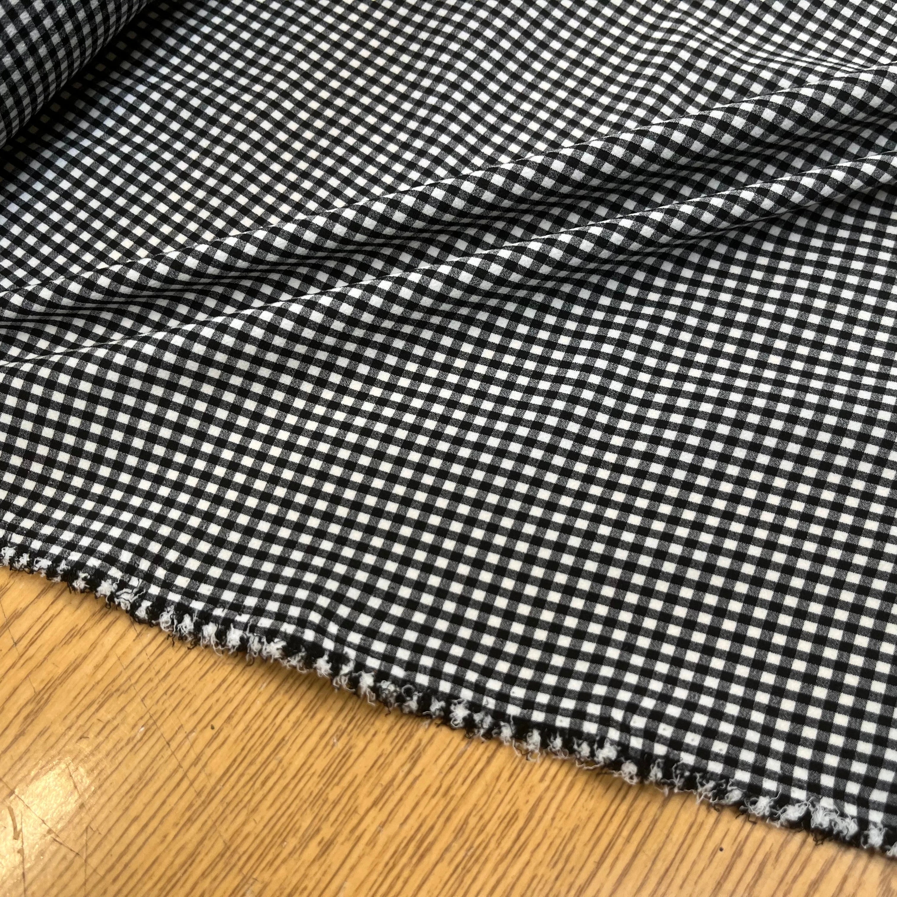 VICHY STRETCH NOIR ET BLANC 100% POLYESTER - My Little Coupon