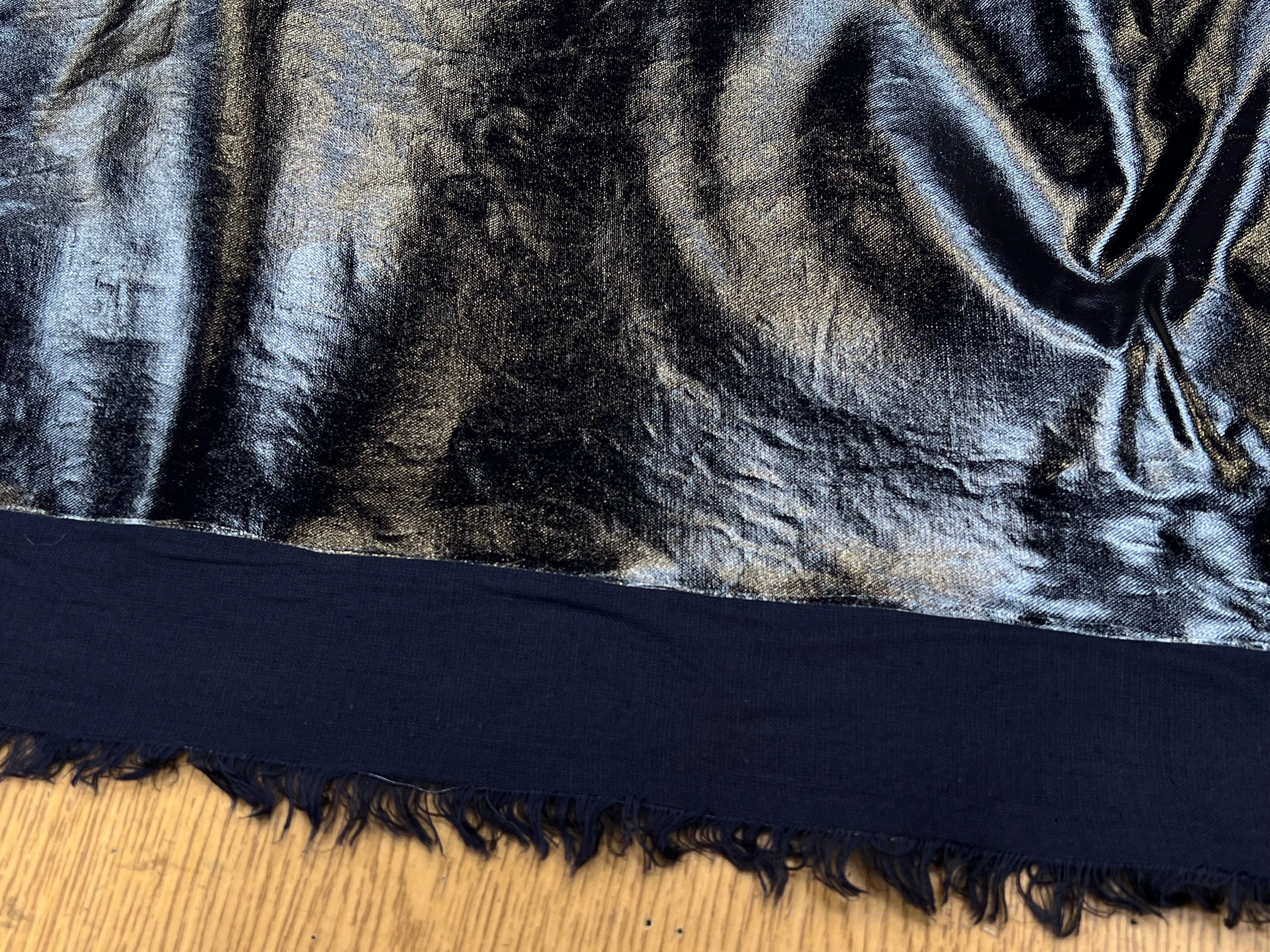 VINYL CONTRECOLLÉ 57% VISCOSE ET 35% LIN BLEU NUIT - My Little Coupon