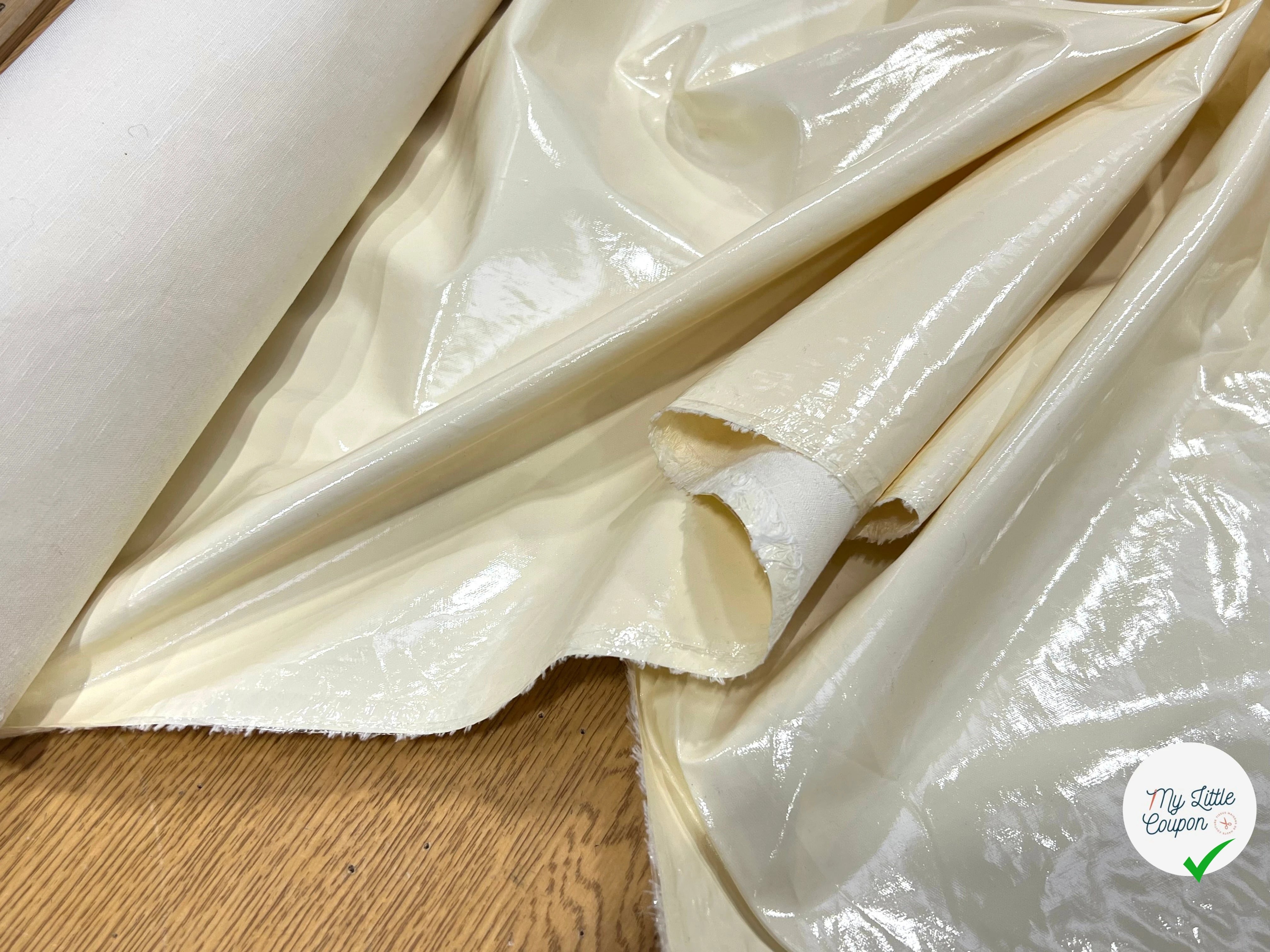 VINYL CONTRECOLLÉ ÉCRU VANILLE 50% COTON 130CM - My Little Coupon