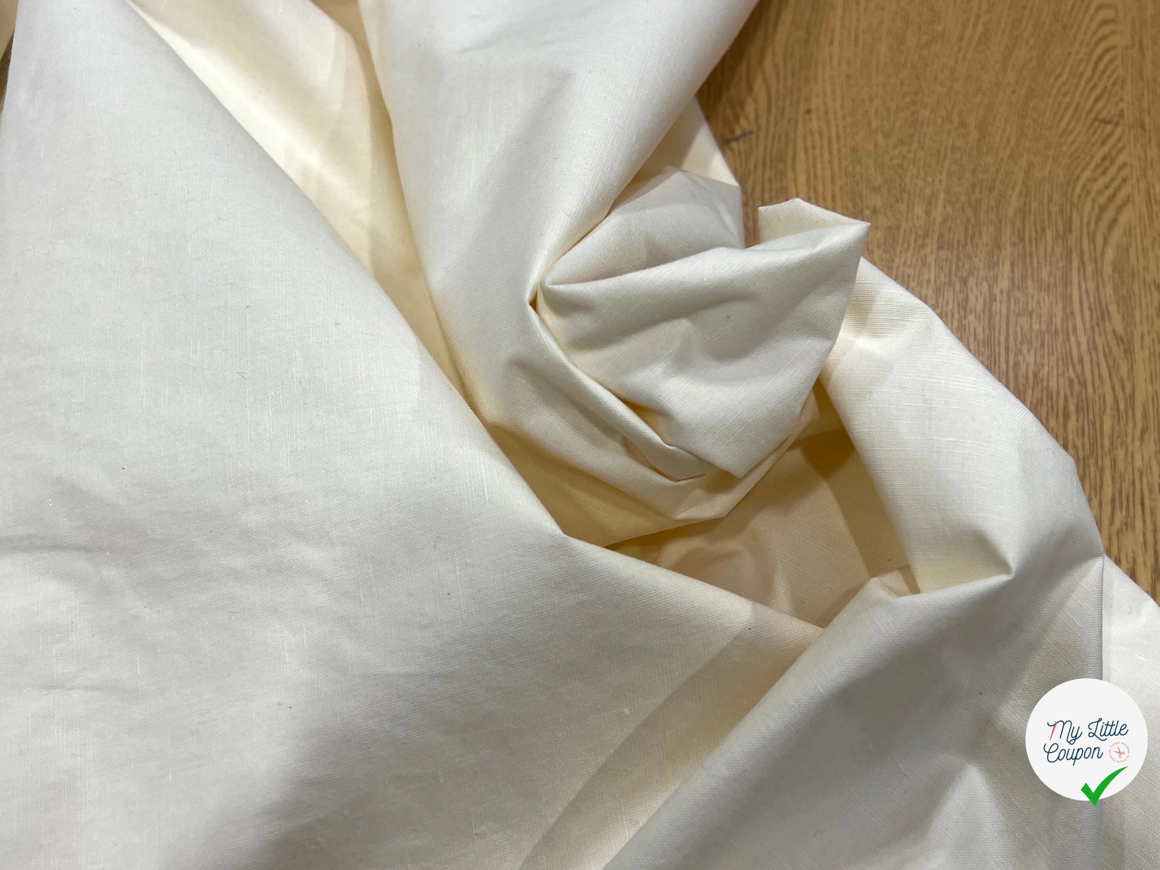 VINYL CONTRECOLLÉ ÉCRU VANILLE 50% COTON 130CM - My Little Coupon