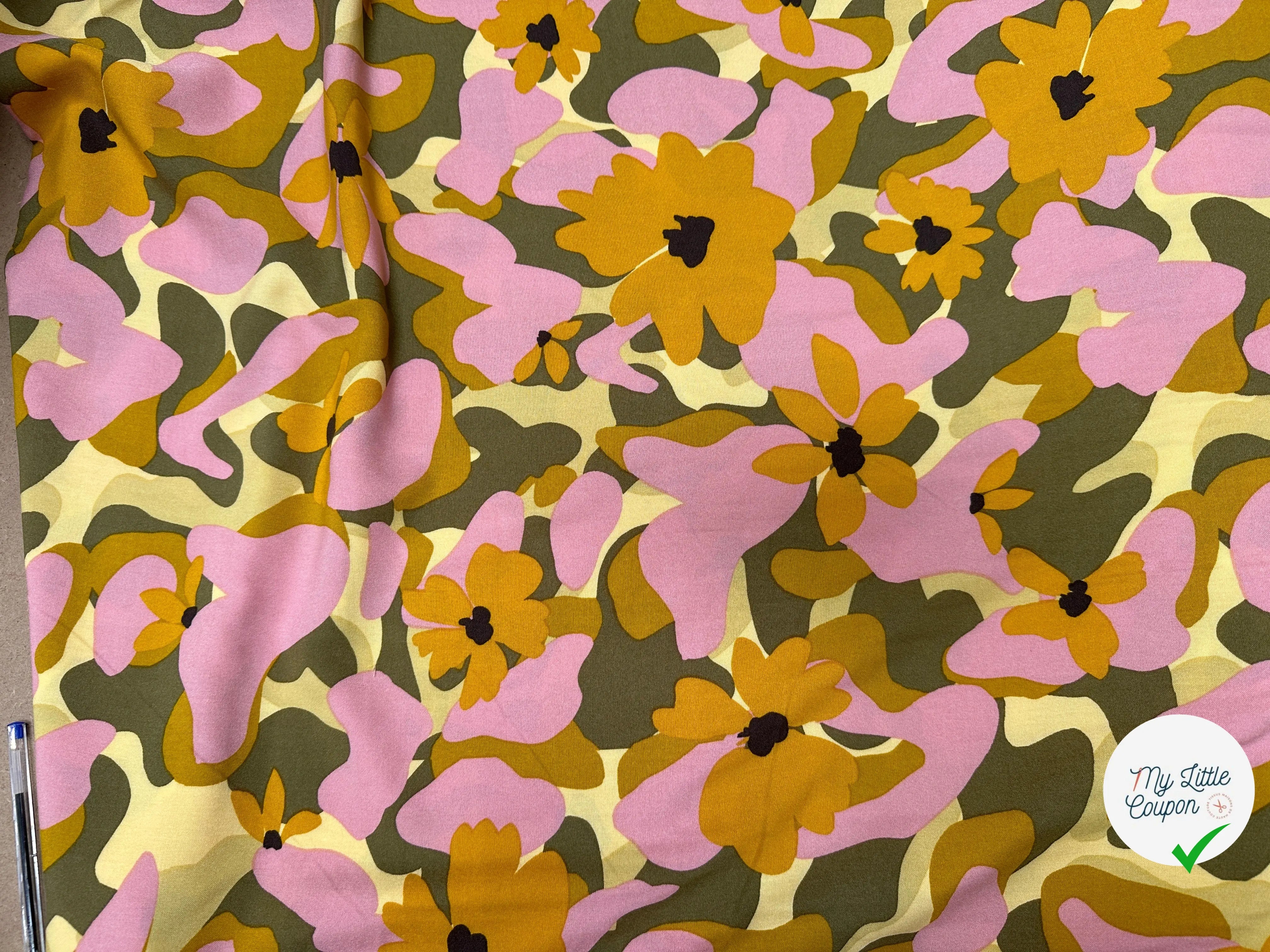 VISCOSE AIMEE VERT / JAUNE - My Little Coupon