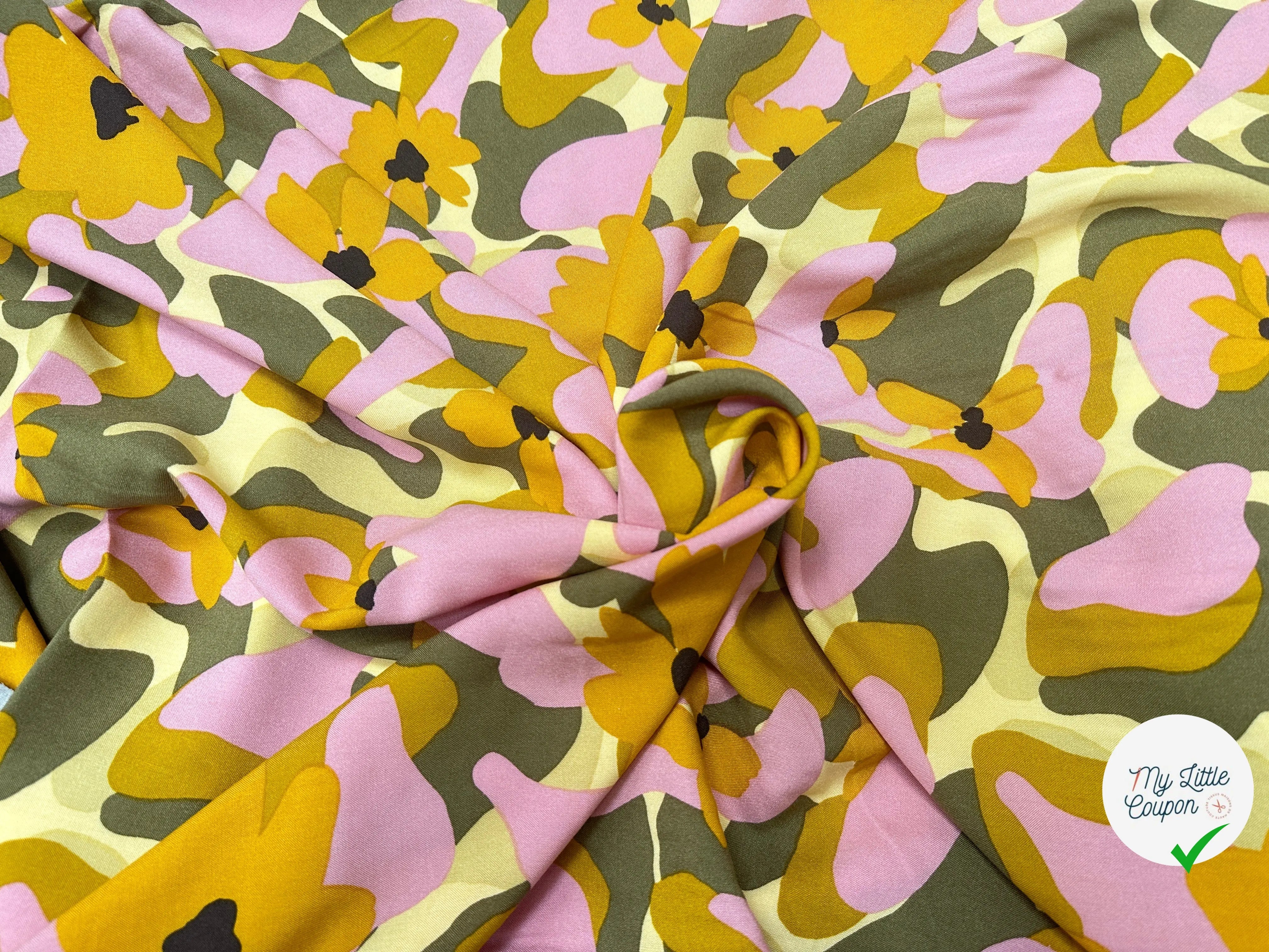 VISCOSE AIMEE VERT / JAUNE - My Little Coupon