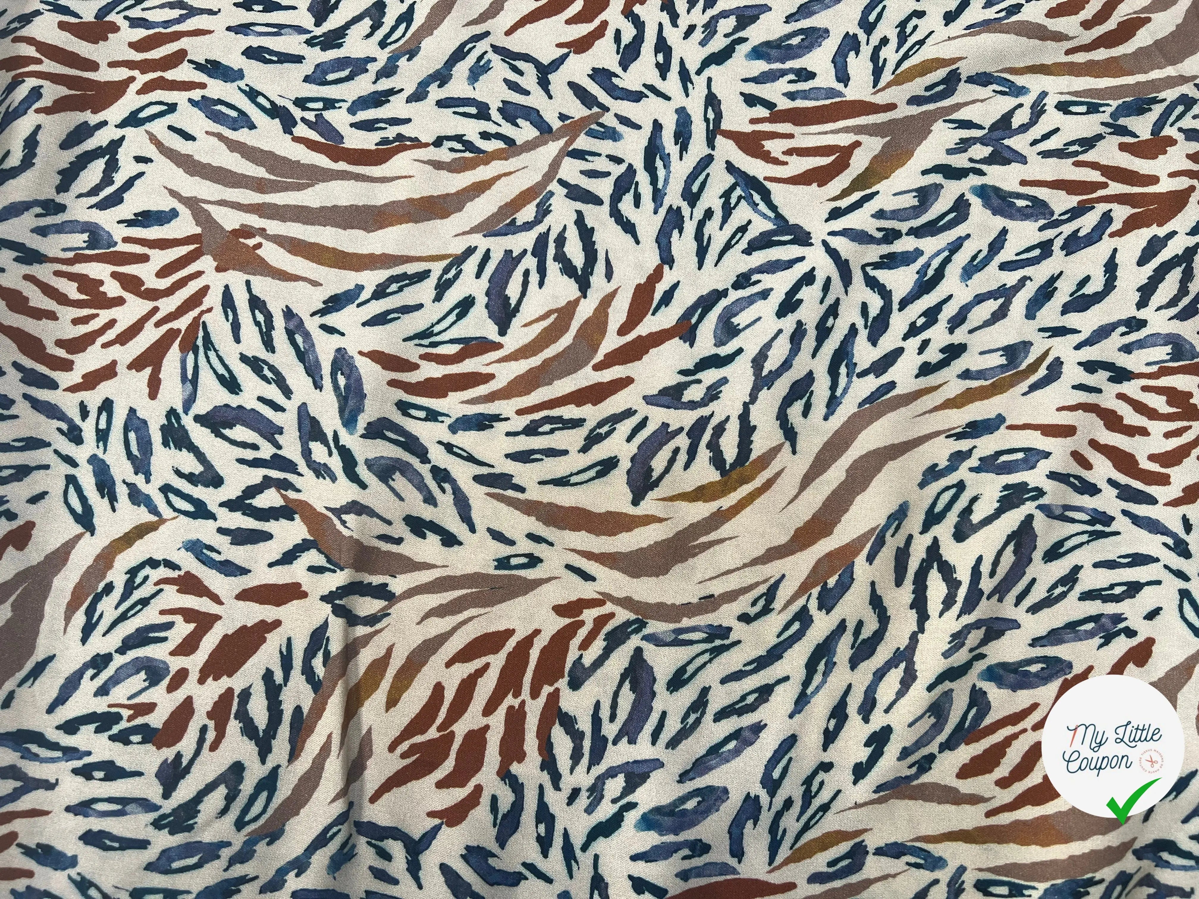 VISCOSE BAGHEERA ECRU / MARRON - My Little Coupon