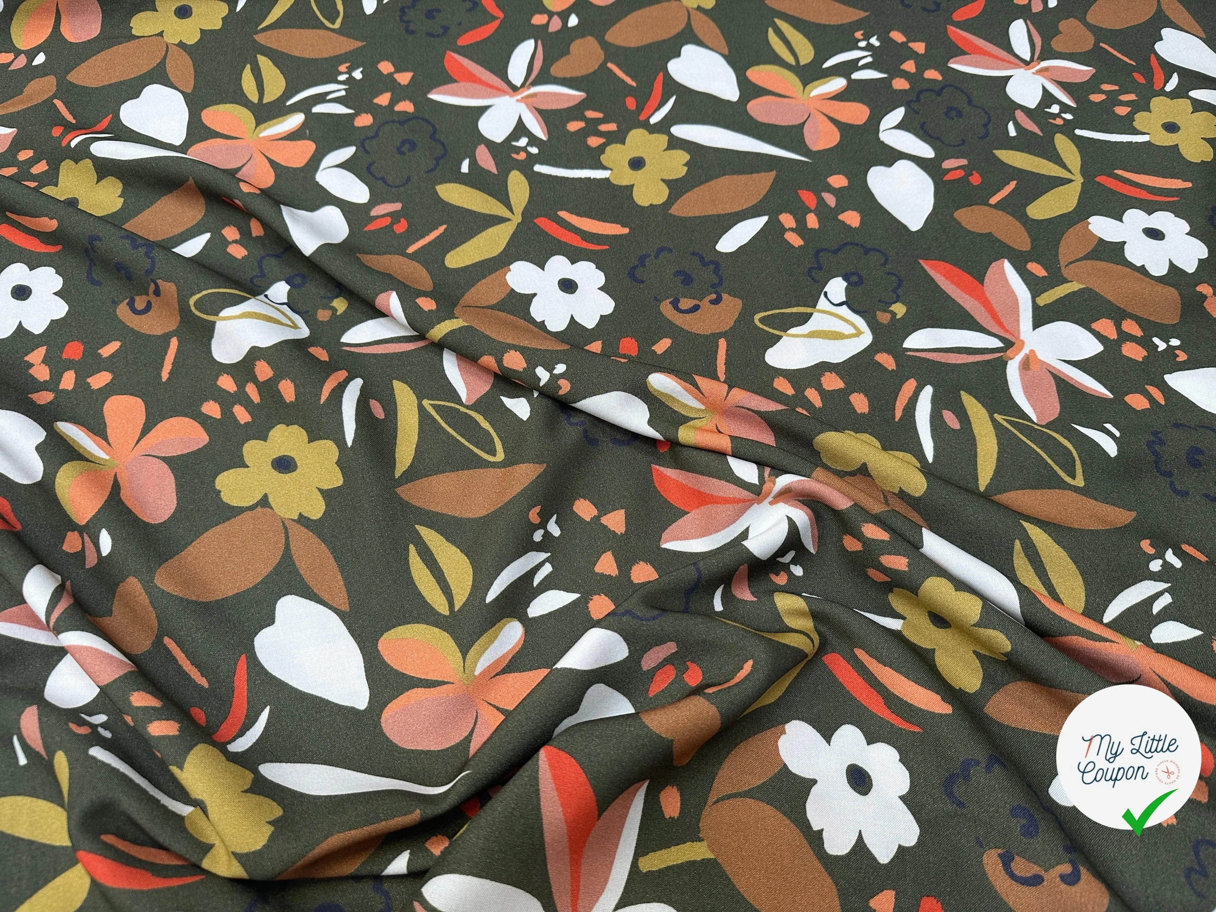 VISCOSE BEAUTY KAKI FONCE / CORAIL - My Little Coupon