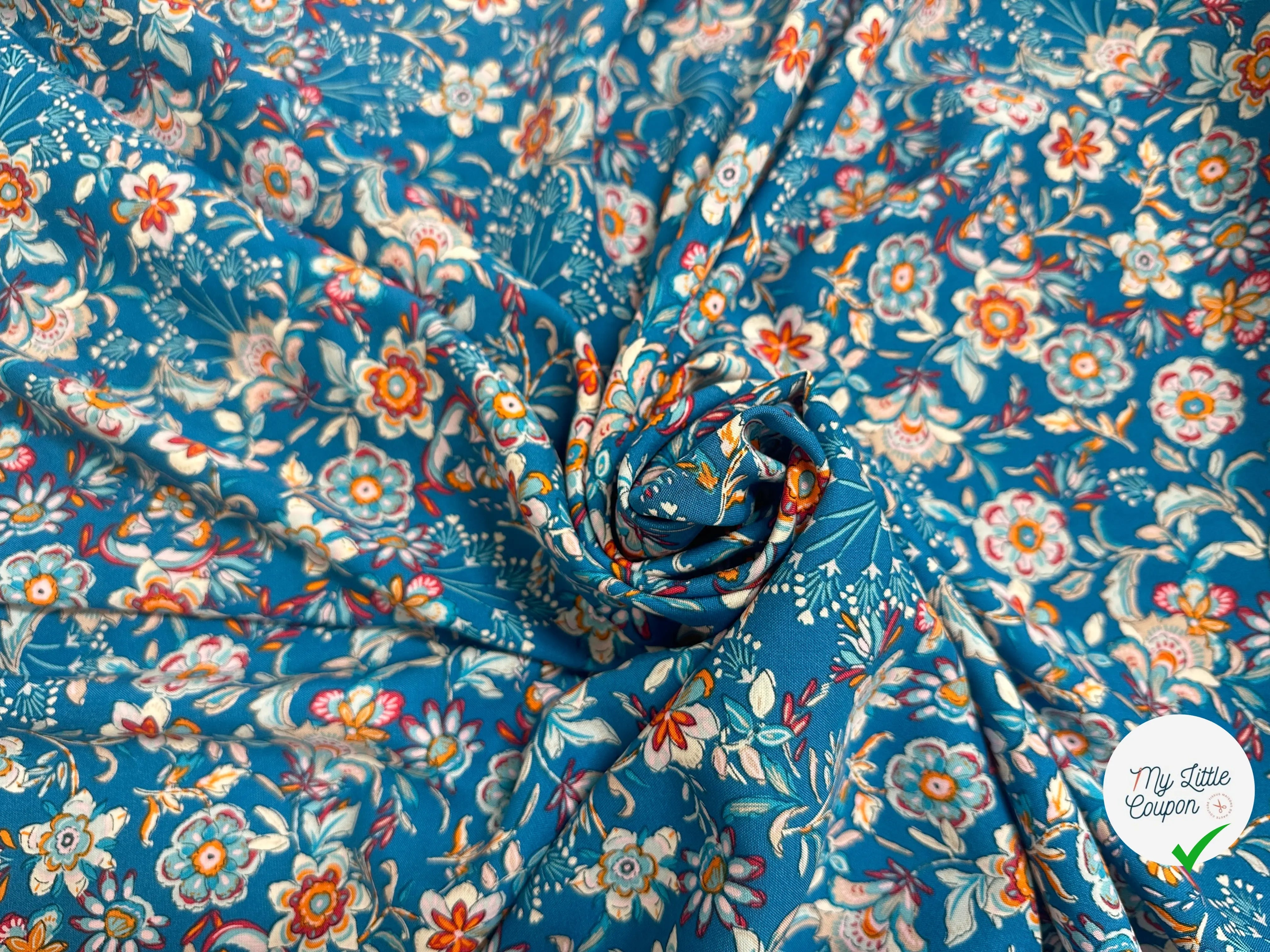 VISCOSE BINDI BLEU OEKO-TEX - My Little Coupon