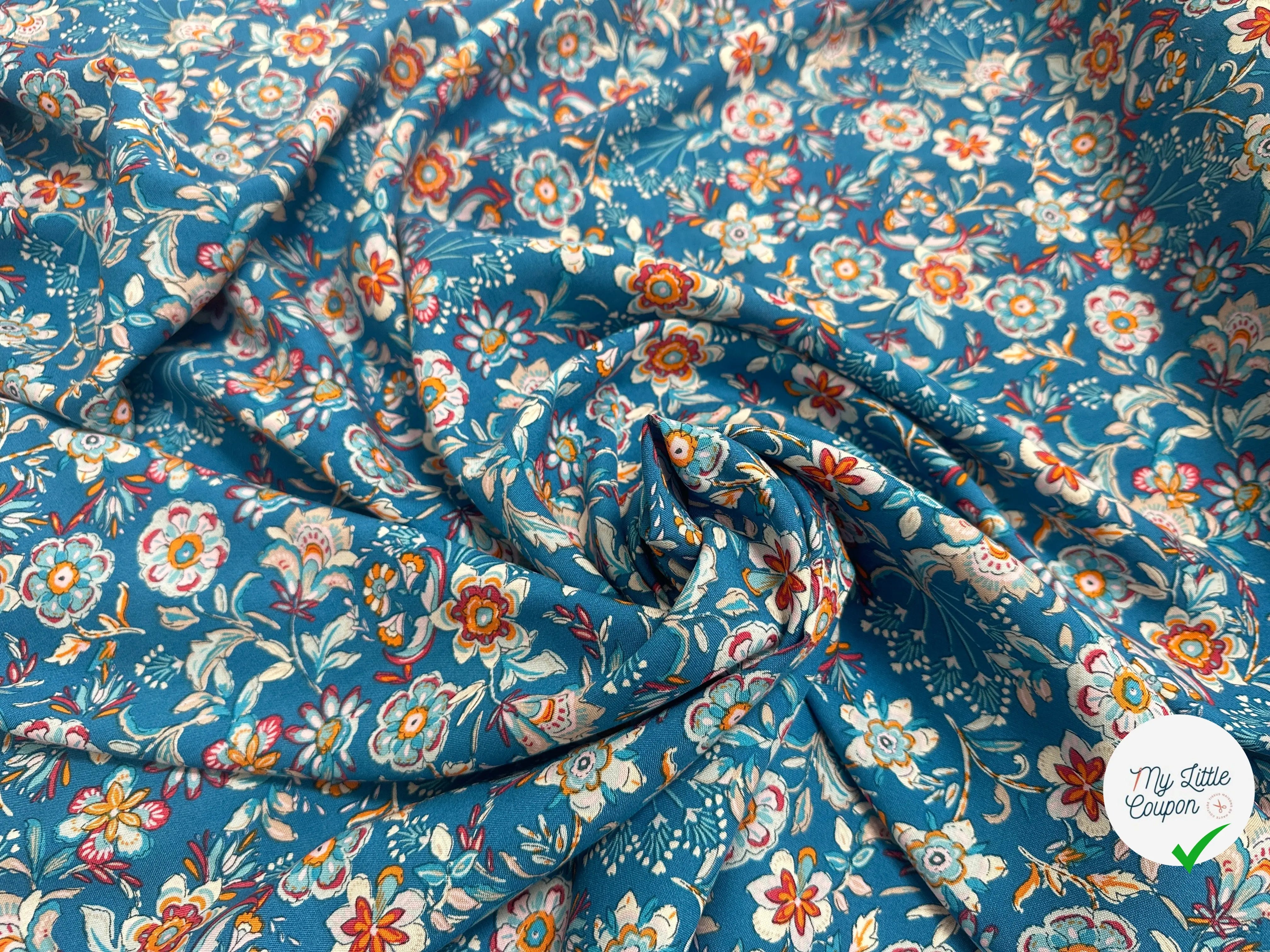 VISCOSE BINDI BLEU OEKO-TEX - My Little Coupon