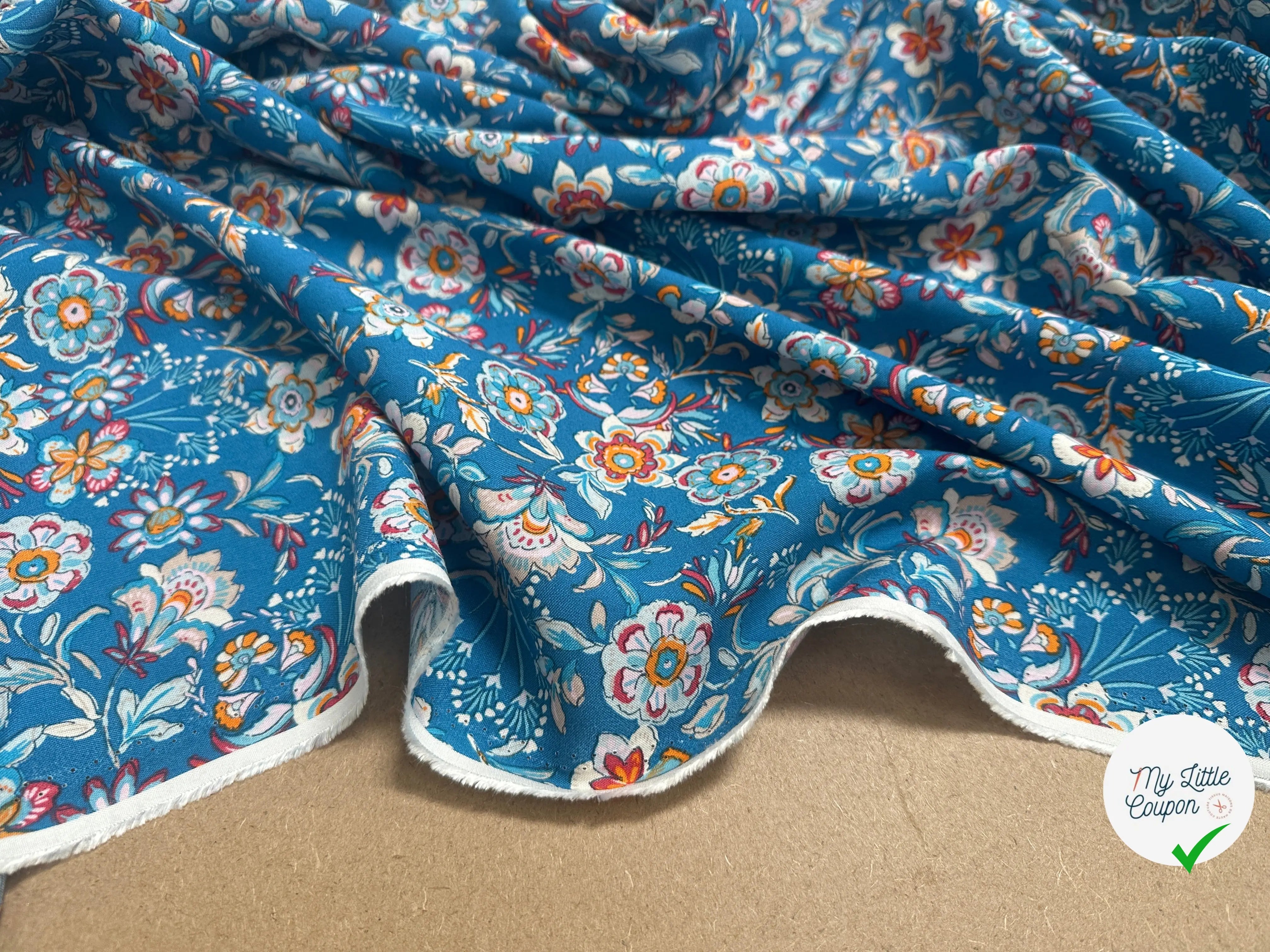 VISCOSE BINDI BLEU OEKO-TEX - My Little Coupon