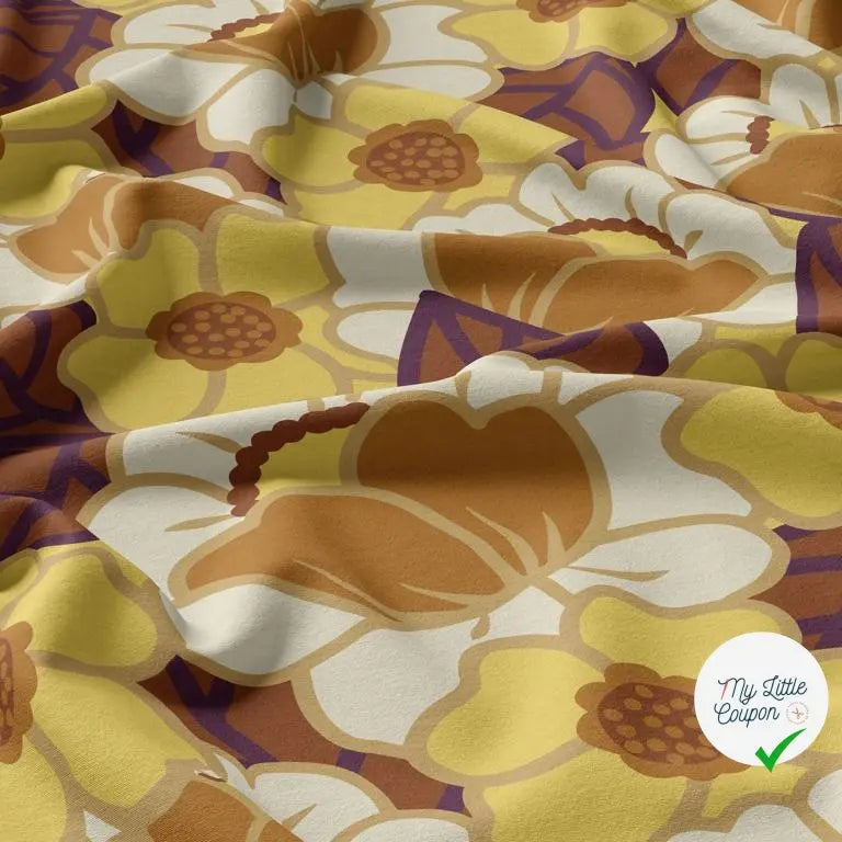 VISCOSE CLEMONE ECRU / JAUNE - My Little Coupon