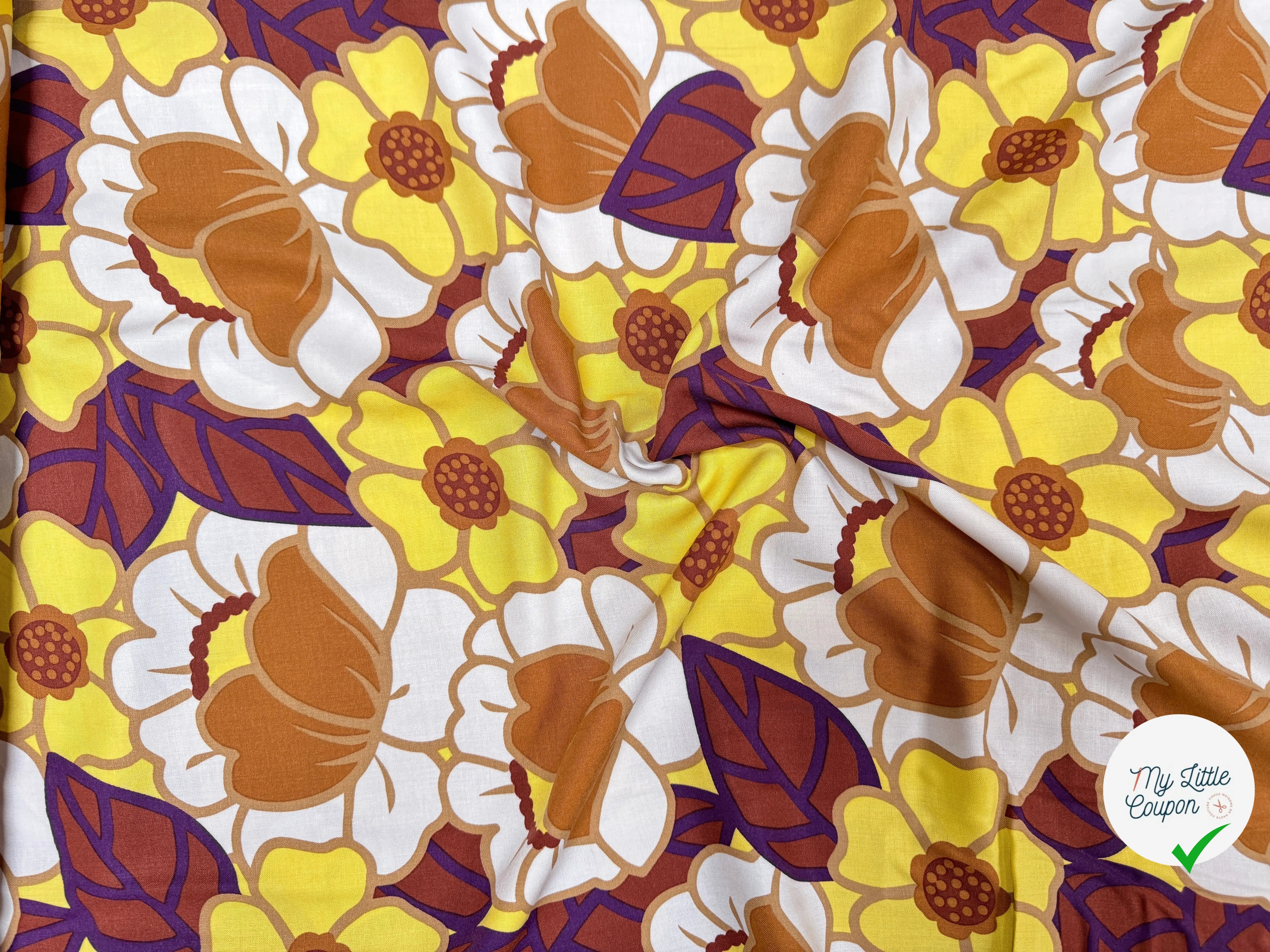 VISCOSE CLEMONE ECRU / JAUNE - My Little Coupon