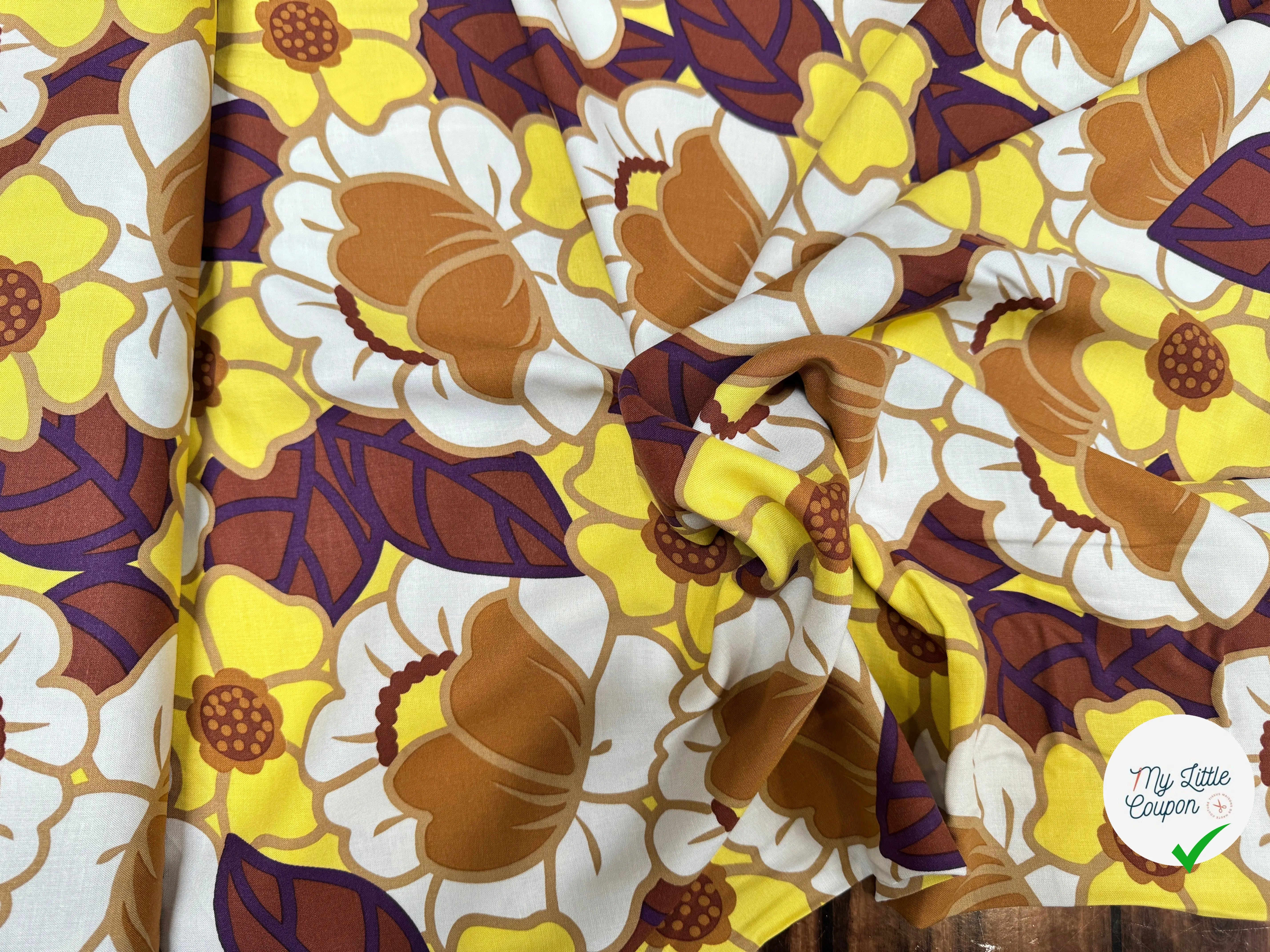 VISCOSE CLEMONE ECRU / JAUNE - My Little Coupon