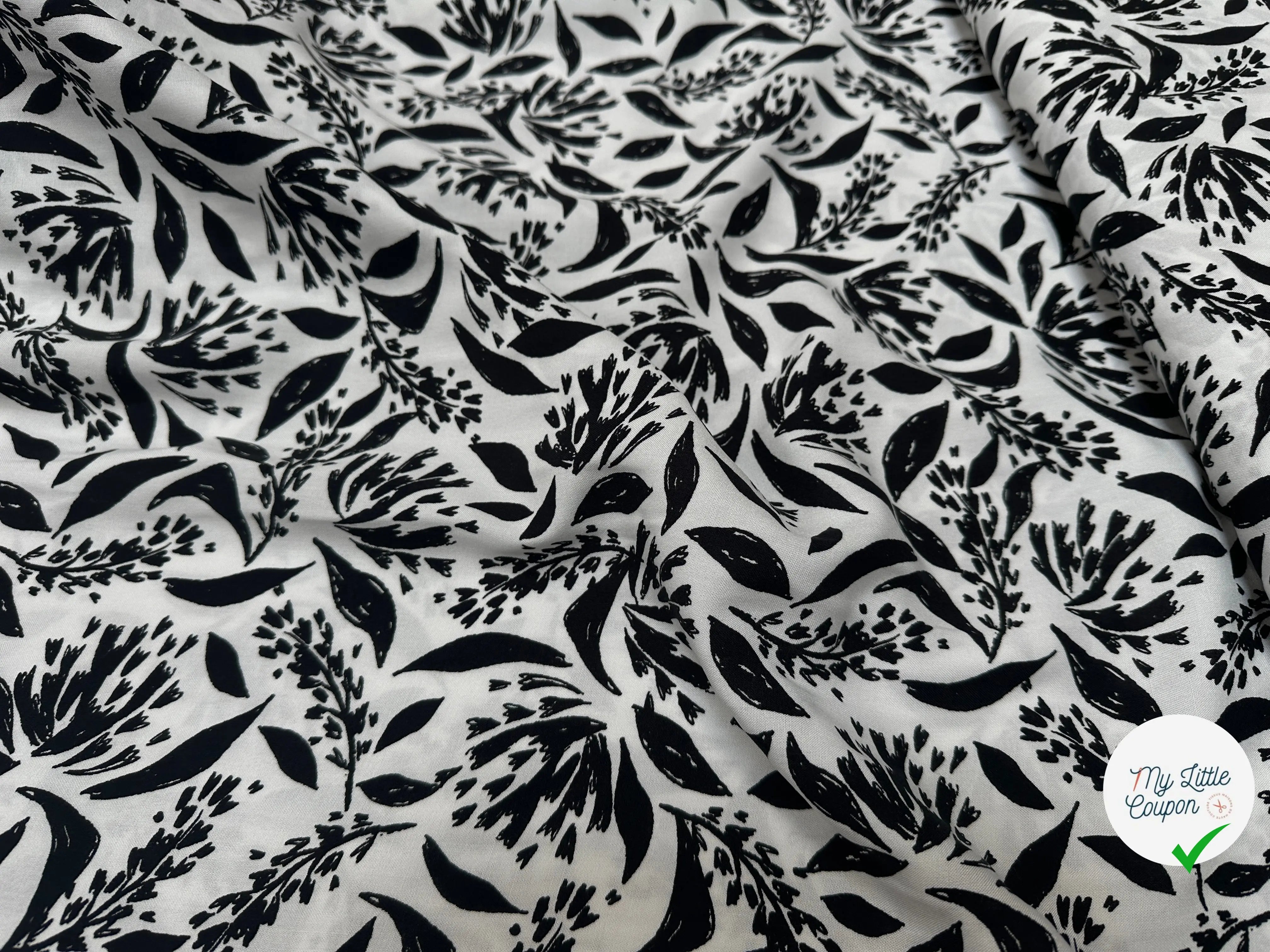 VISCOSE CORDY BLANC CASSE / NOIR 1B D1P 150 - My Little Coupon