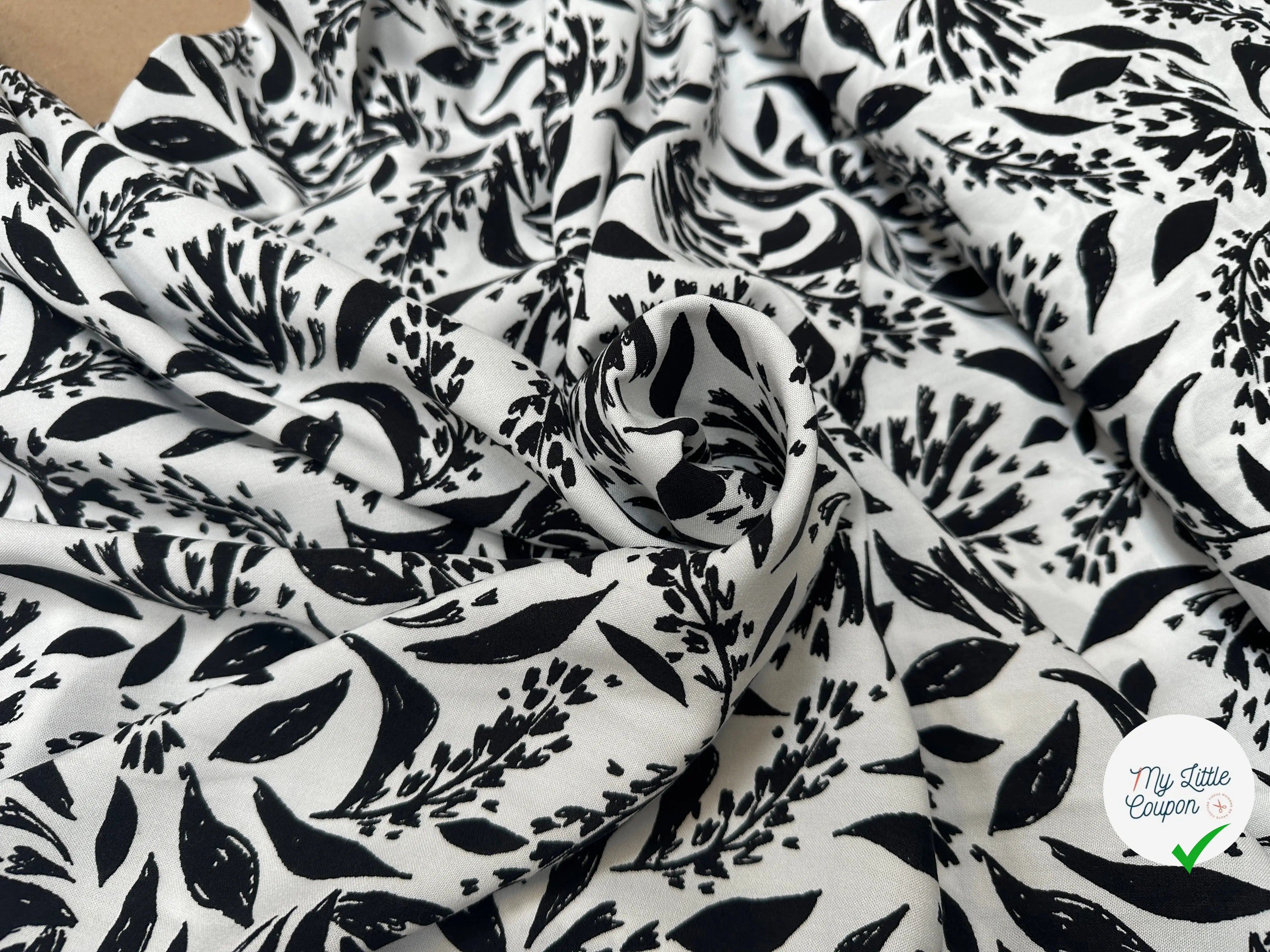 VISCOSE CORDY BLANC CASSE / NOIR 1B D1P 150 - My Little Coupon
