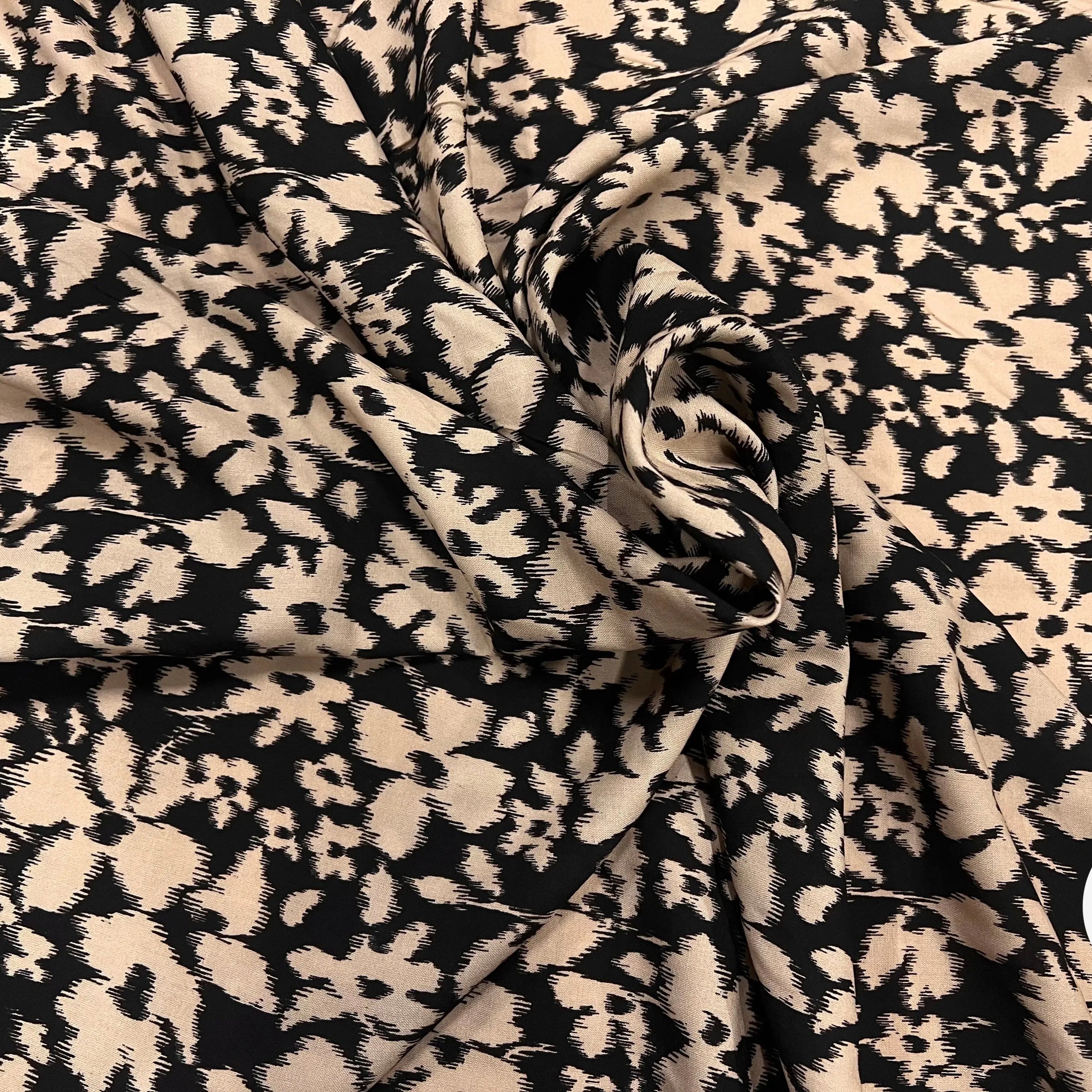 VISCOSE COROLLE NOIR ET BLANC - My Little Coupon