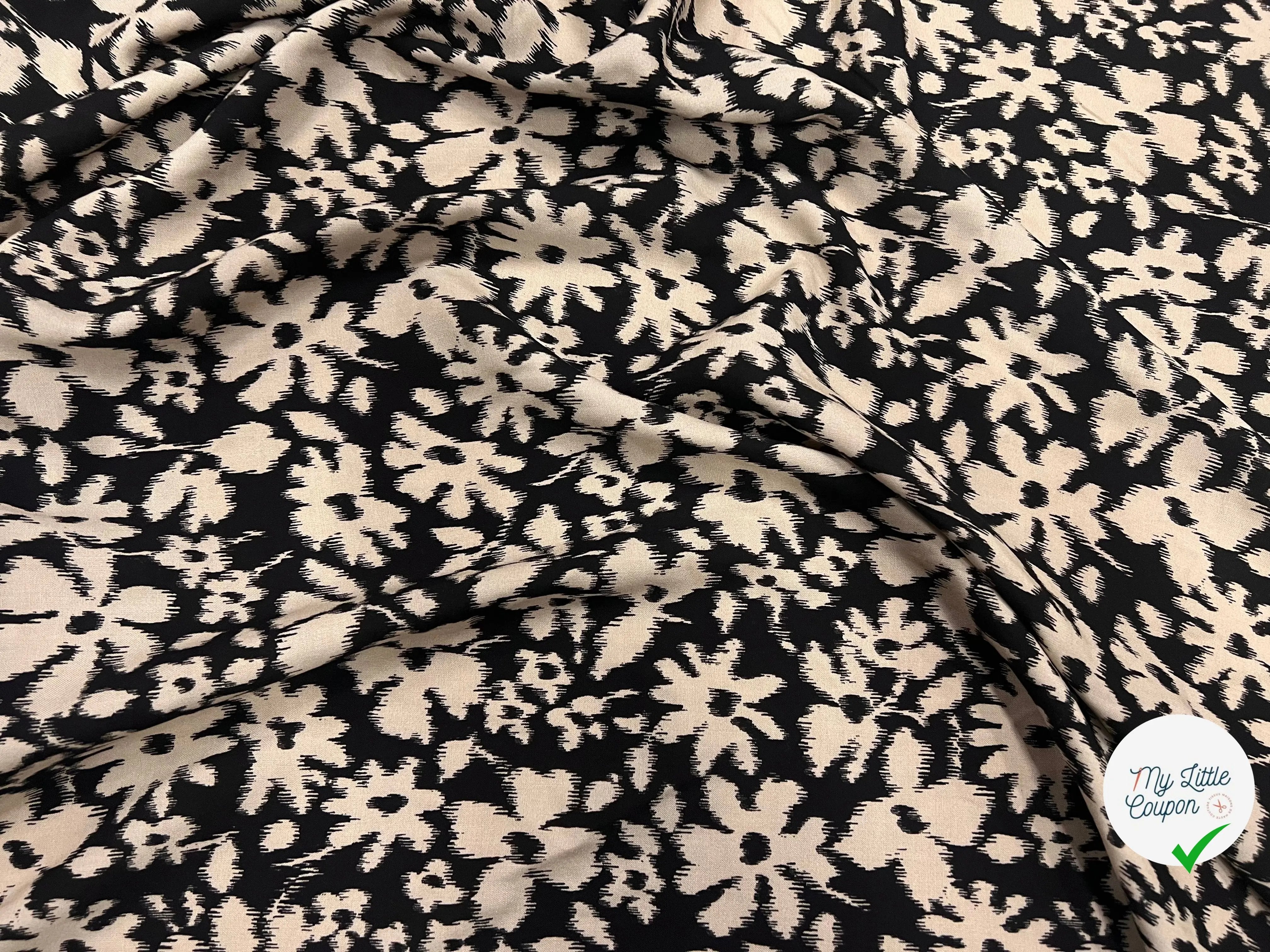 VISCOSE COROLLE NOIR ET BLANC - My Little Coupon
