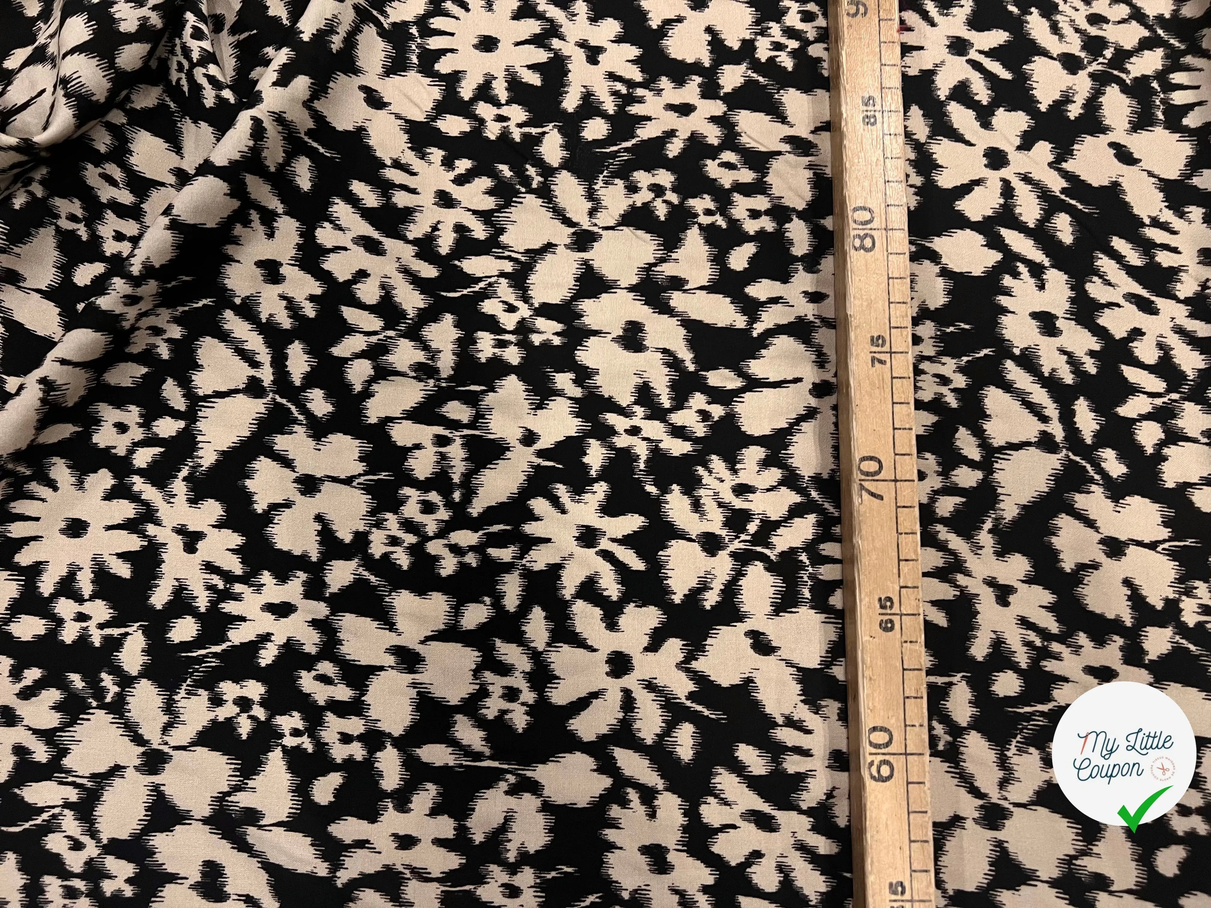 VISCOSE COROLLE NOIR ET BLANC - My Little Coupon