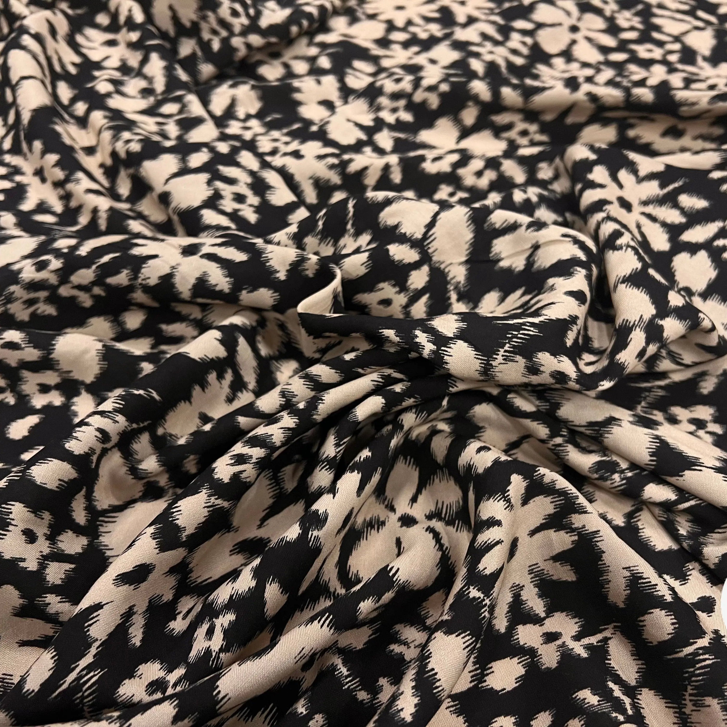 VISCOSE COROLLE NOIR ET BLANC - My Little Coupon