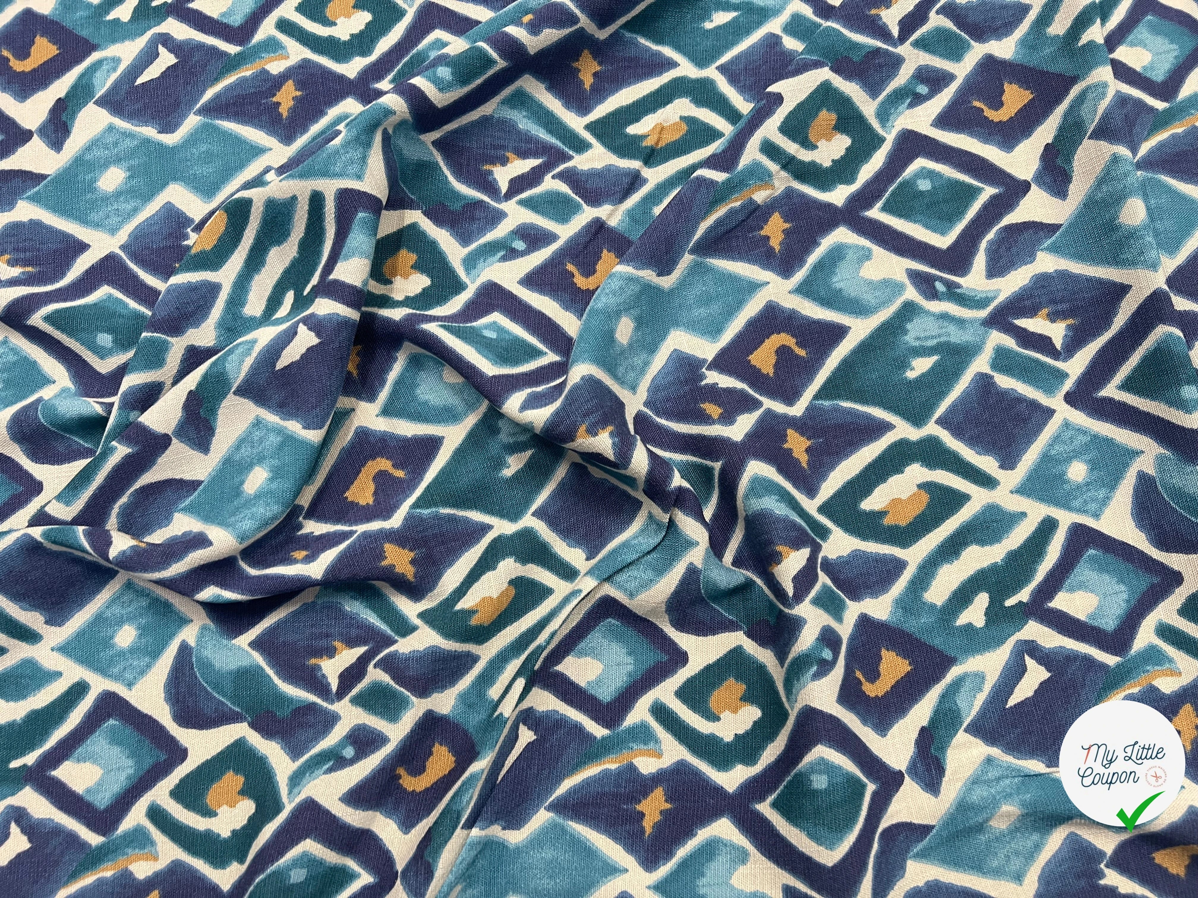 VISCOSE EFFET LIN SLUB SPANDEX DENIM - My Little Coupon