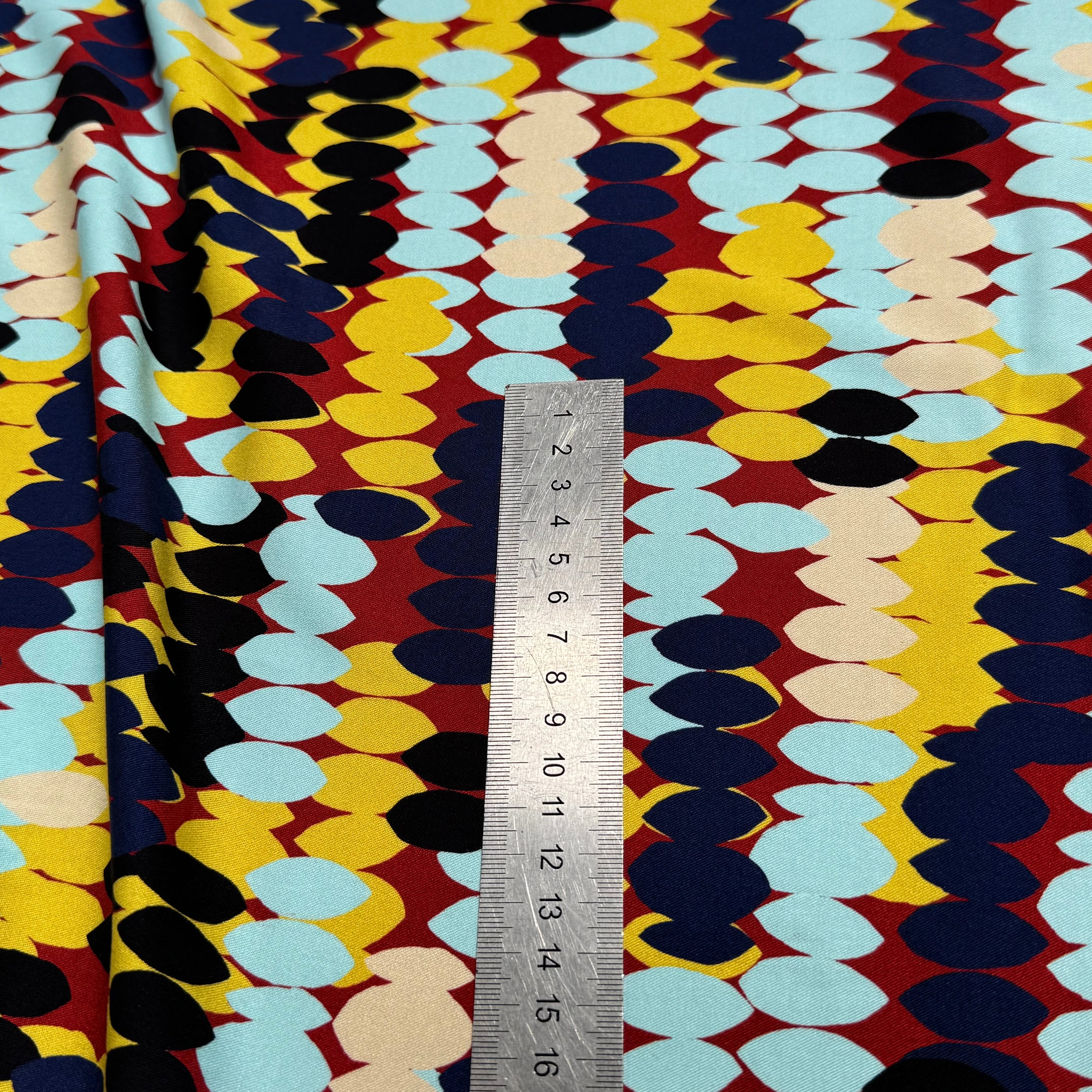 VISCOSE ÉLASTHANNE IMPRIMÉ ANIS PUNGI TOPO ENRANG ANIS - My Little Coupon