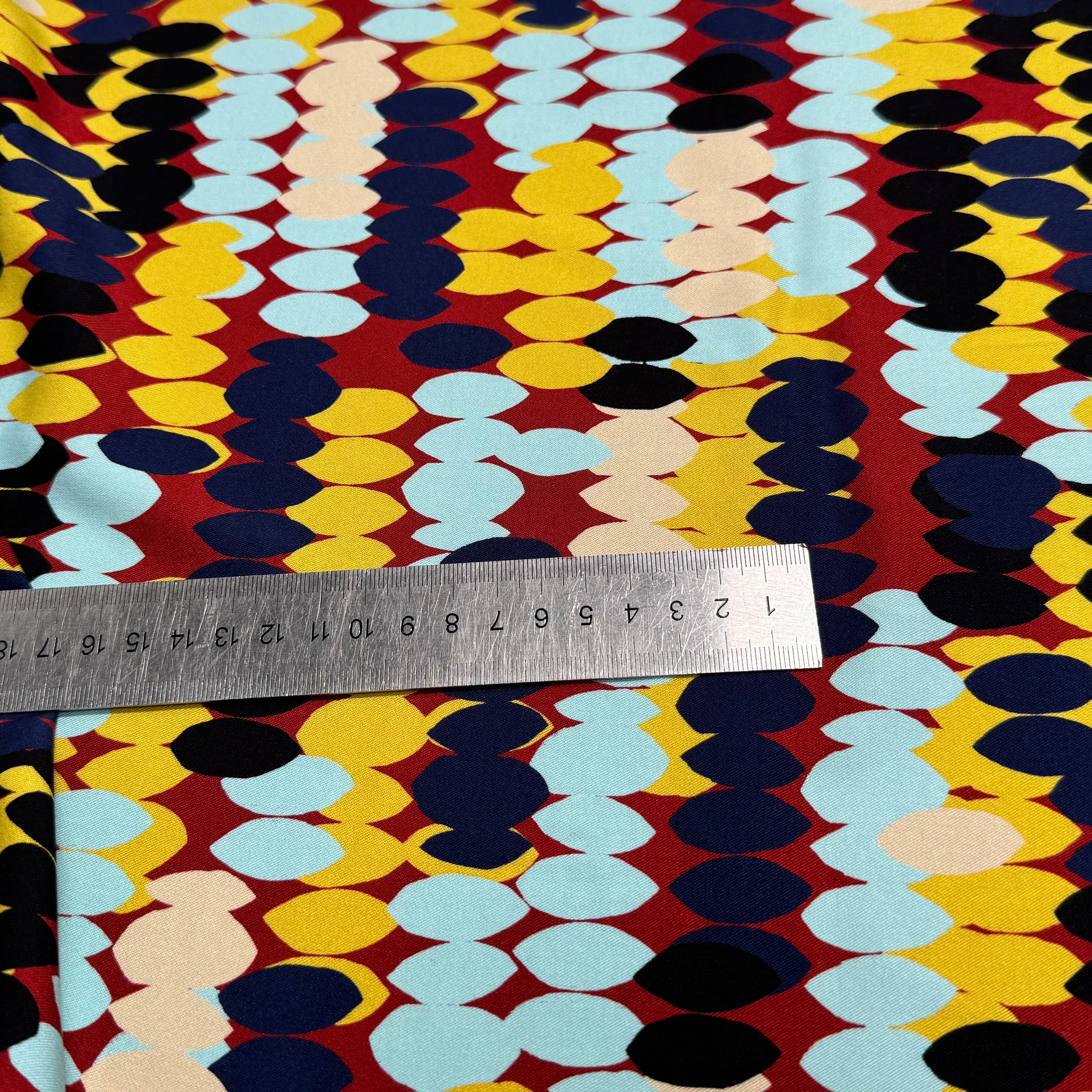 VISCOSE ÉLASTHANNE IMPRIMÉ ANIS PUNGI TOPO ENRANG ANIS - My Little Coupon