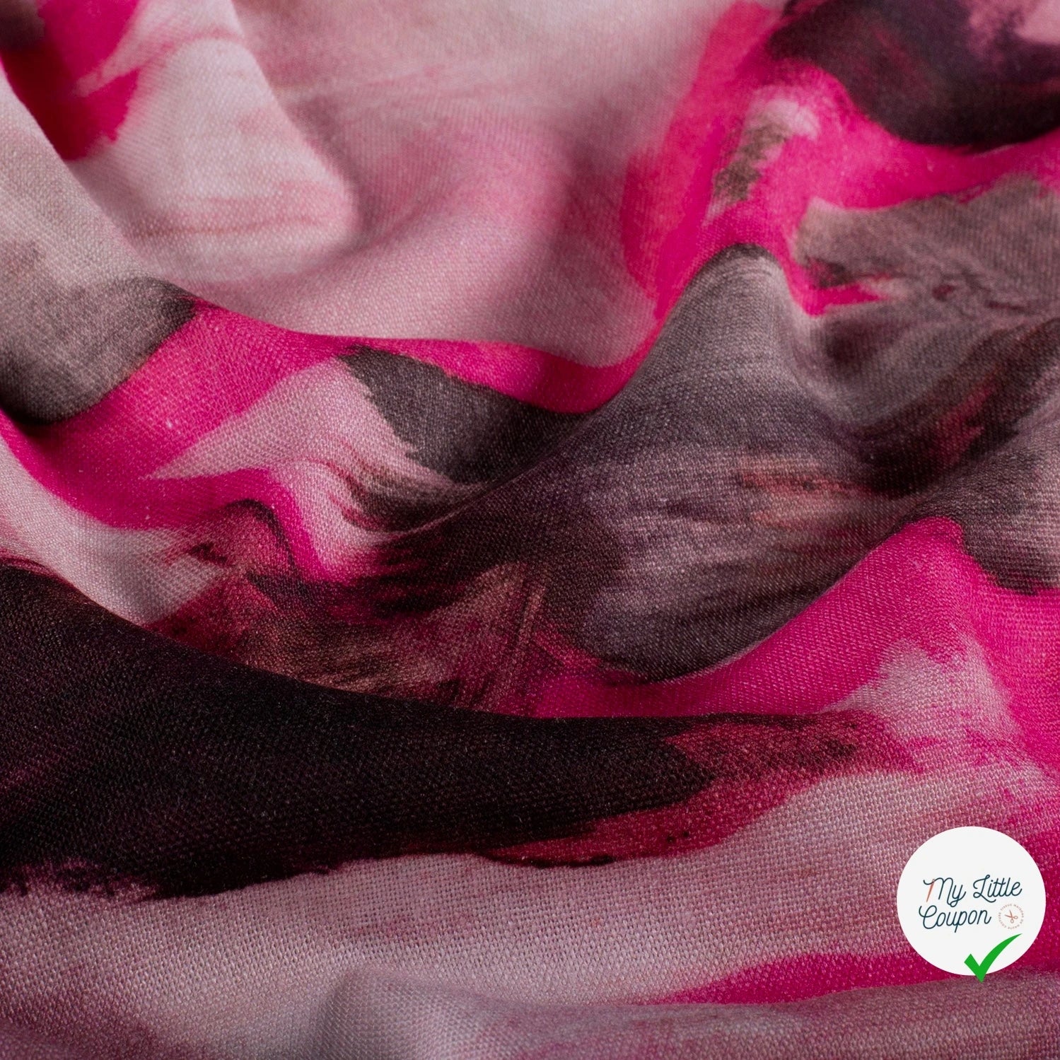 VISCOSE ET LIN ABSTRAIT FUCHSIA - My Little Coupon