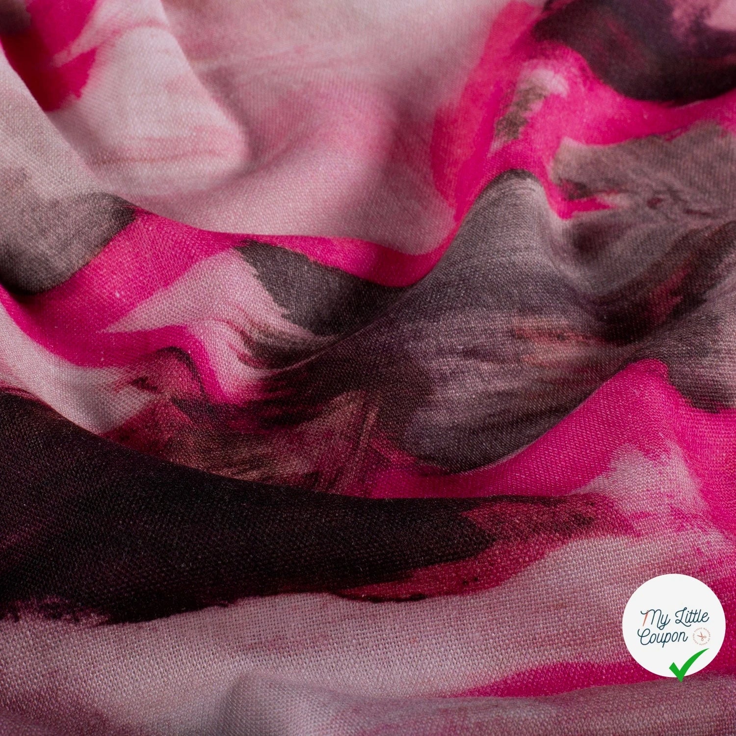 VISCOSE ET LIN ABSTRAIT FUCHSIA - My Little Coupon